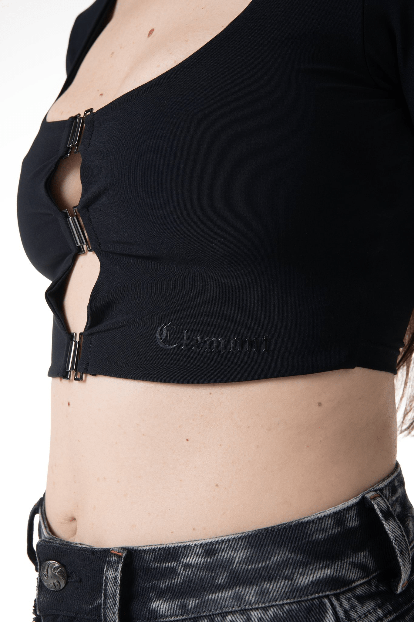 TOPS CORTOS MUJER PIANTA NEGRO CLEMONT - Clemont Oficial