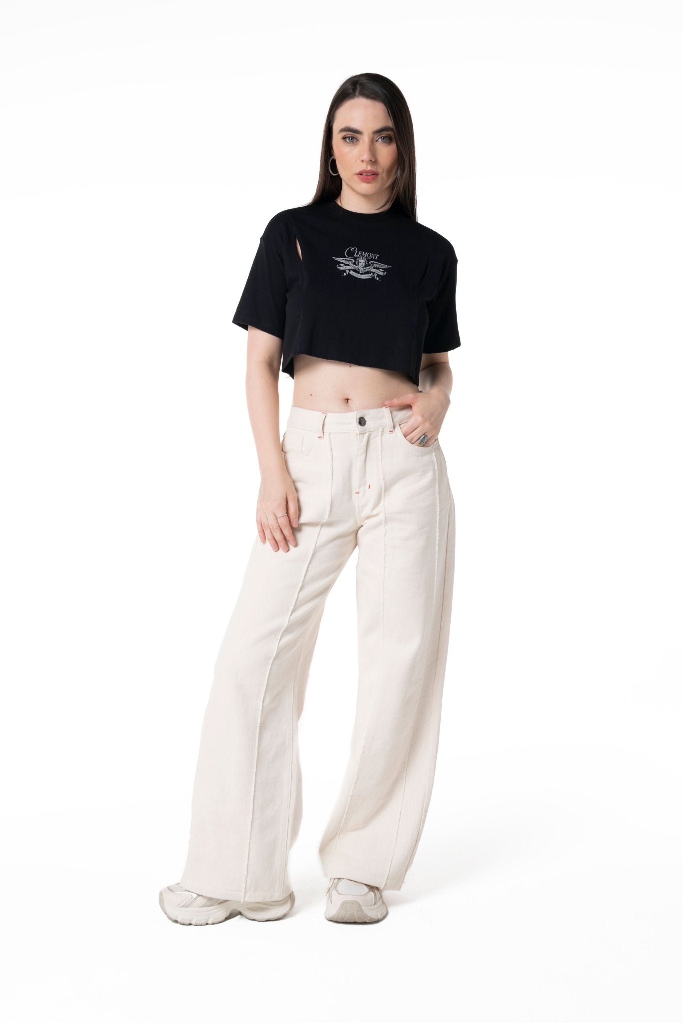 TOPS CORTOS MUJER SPESSORE NEGRO CLEMONT - Clemont Oficial