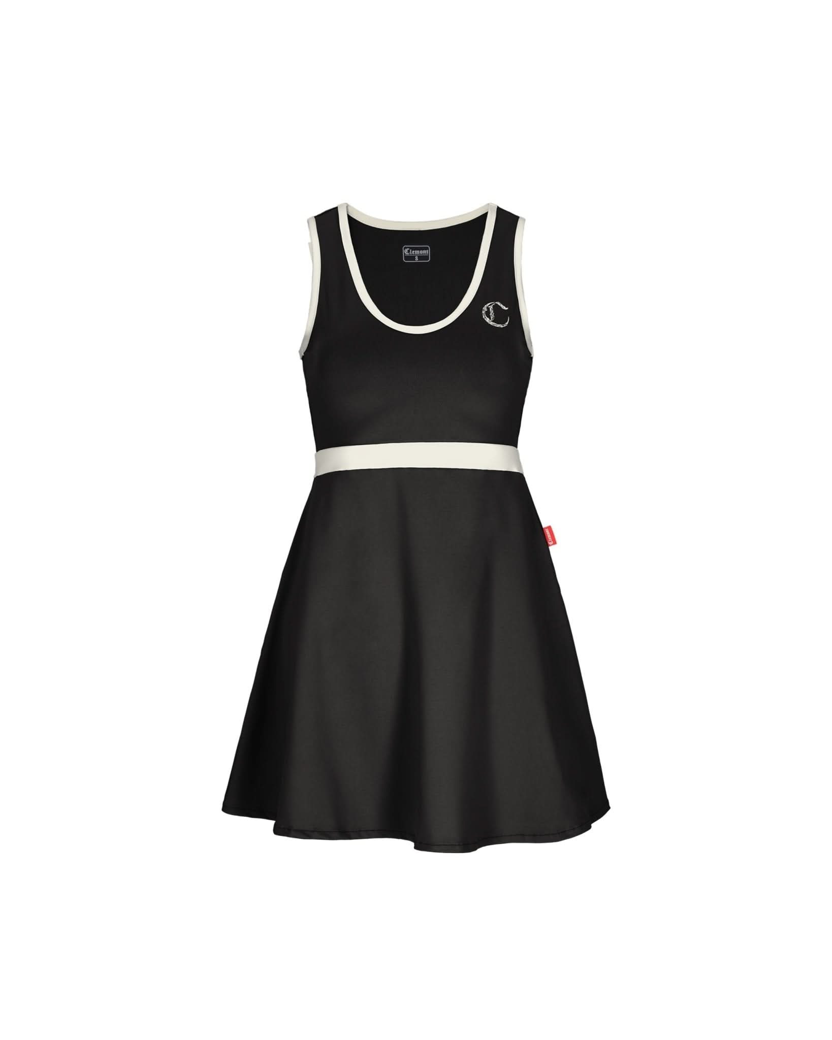 VESTIDO MUJER OPULENTIA NEGRO/CREMA CLEMONT - Clemont Oficial