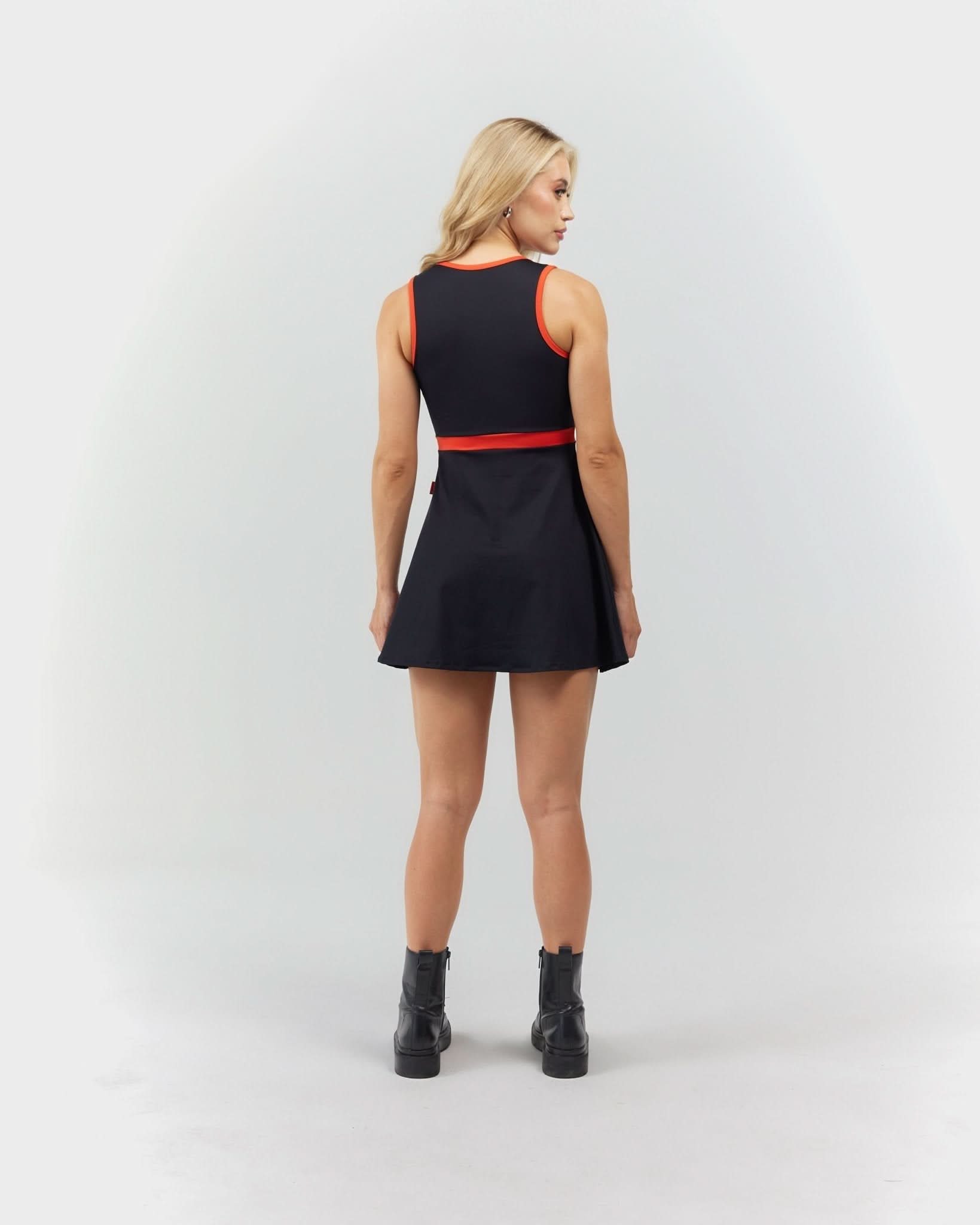 VESTIDO MUJER OPULENTIA NEGRO/ROJO CLEMONT - CLEMONT.CO S.A.S.