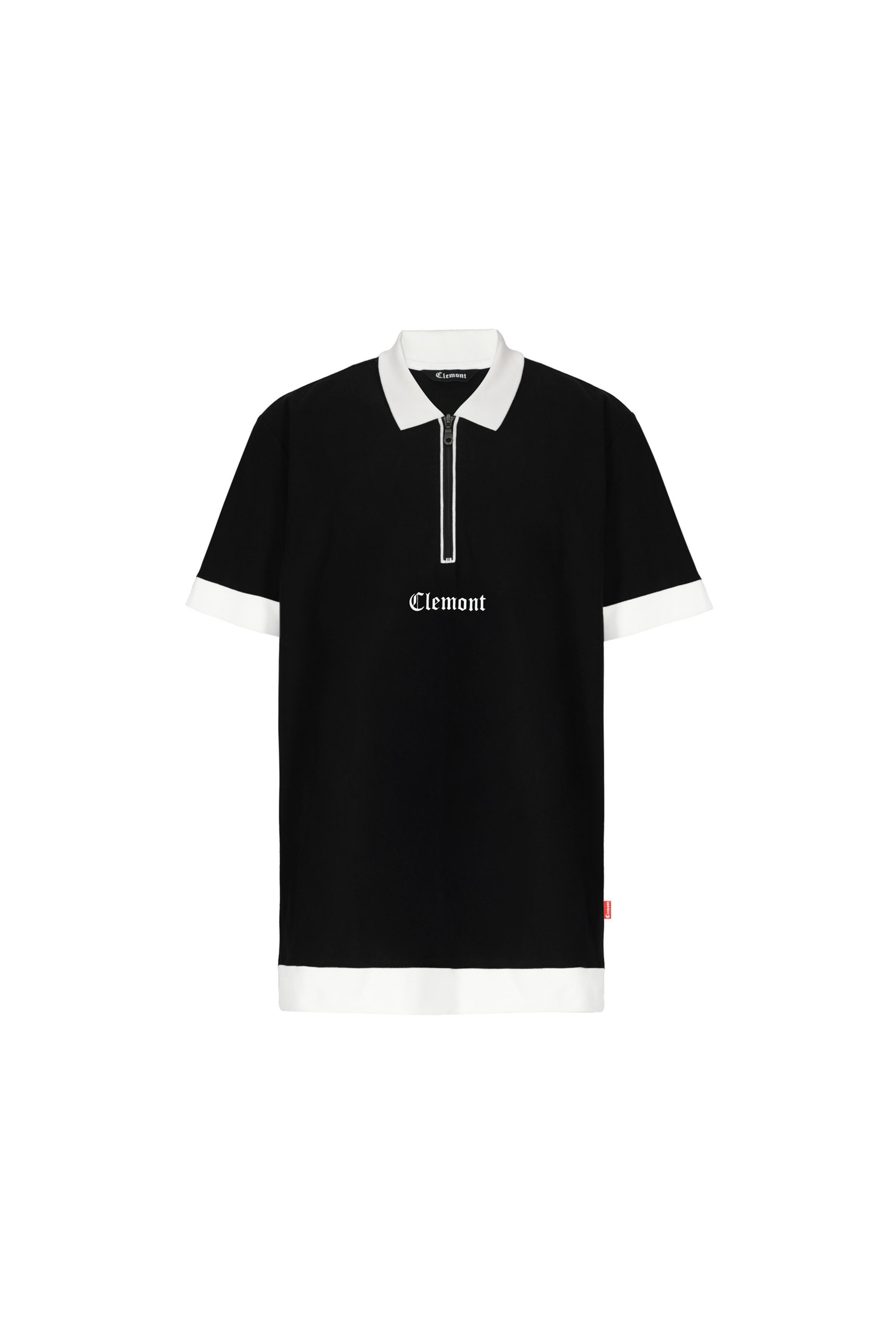 POLO SHIRT MEN  RETICOLO BLACK  CLEMONT