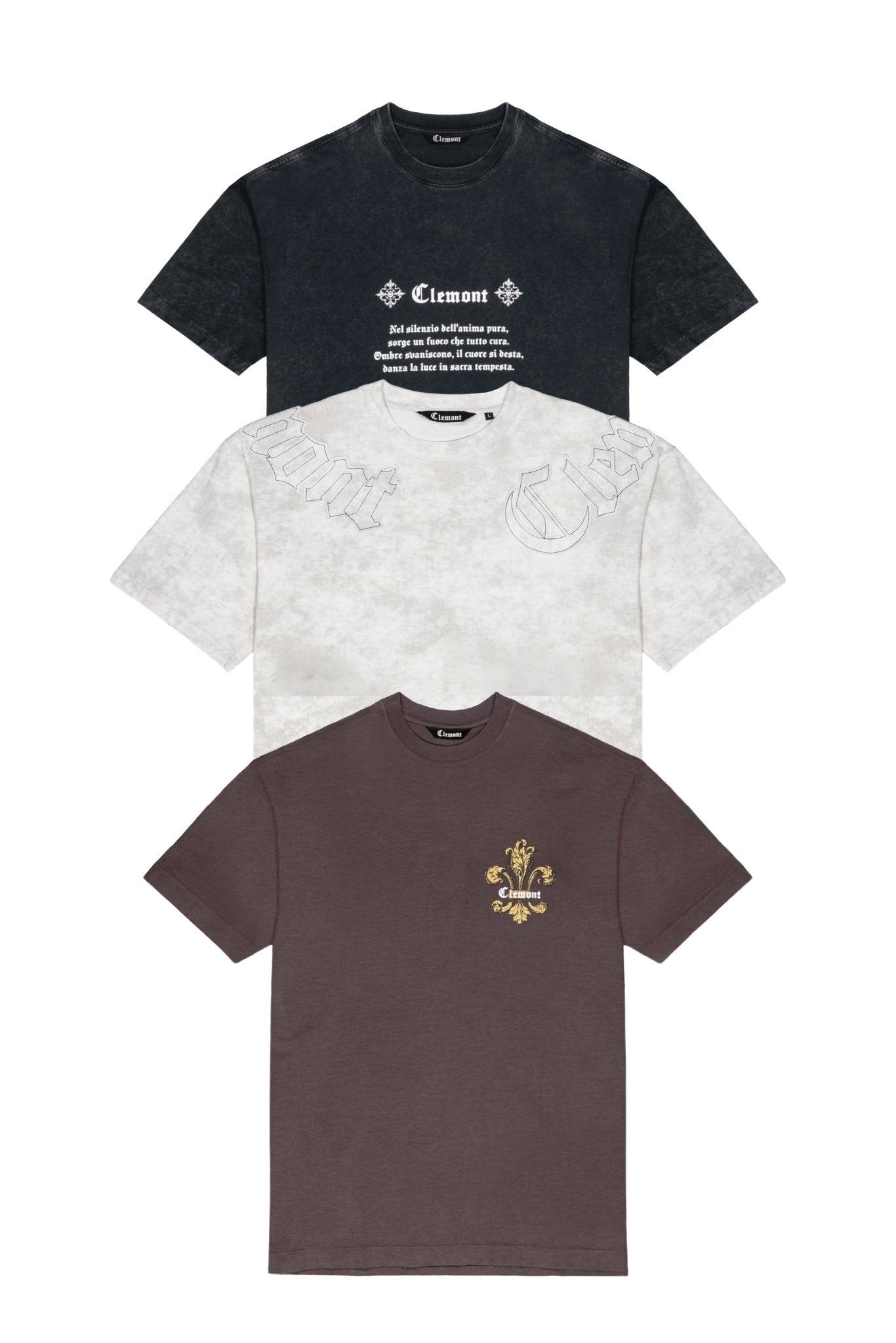 3PACK CAMISETAS HOMBRE INQUIETANTE CLEMONT - Clemont Oficial
