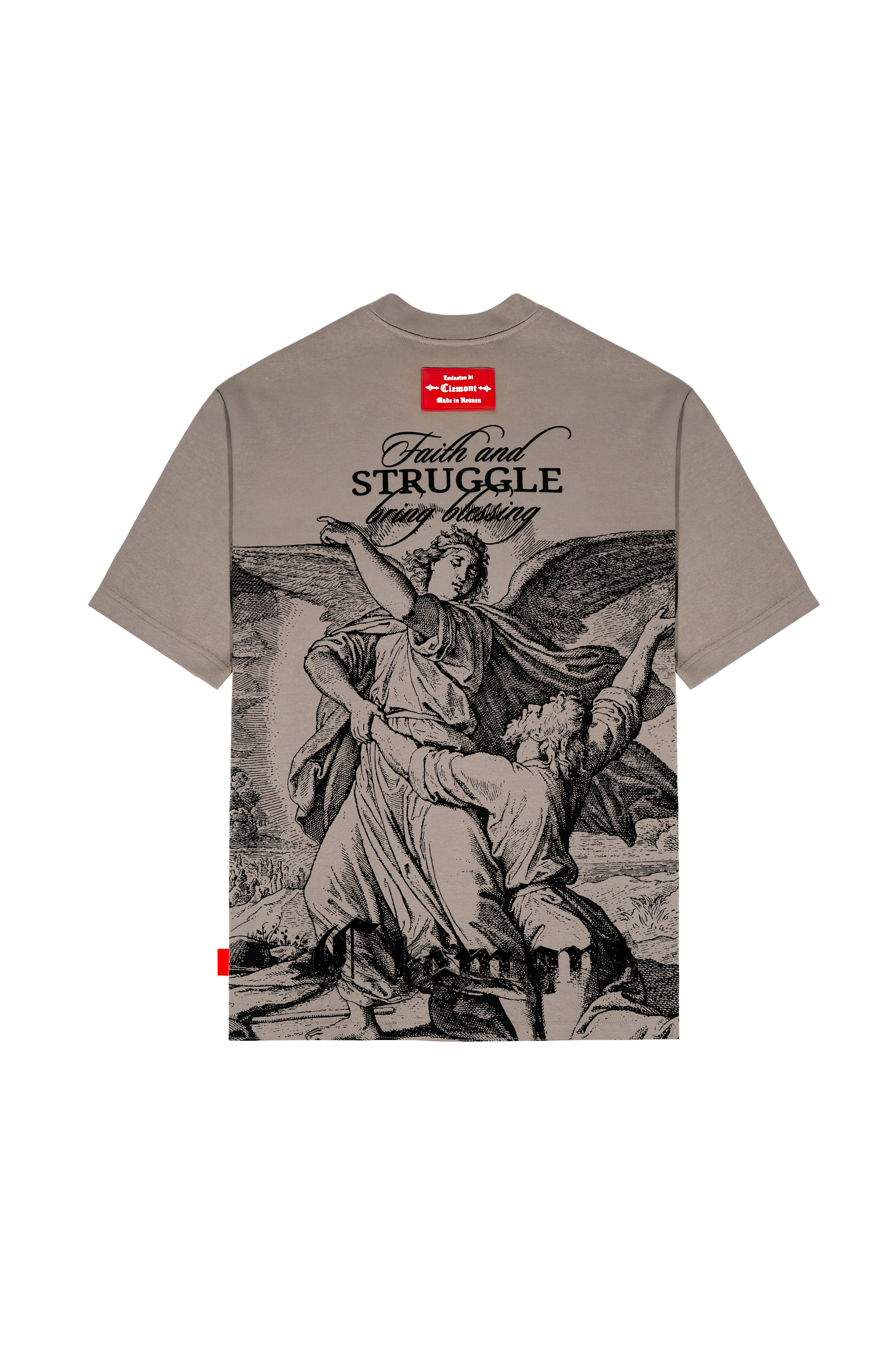 CAMISETA HOMBRE OVERSIZED PATEMA TAUPE CLEMONT