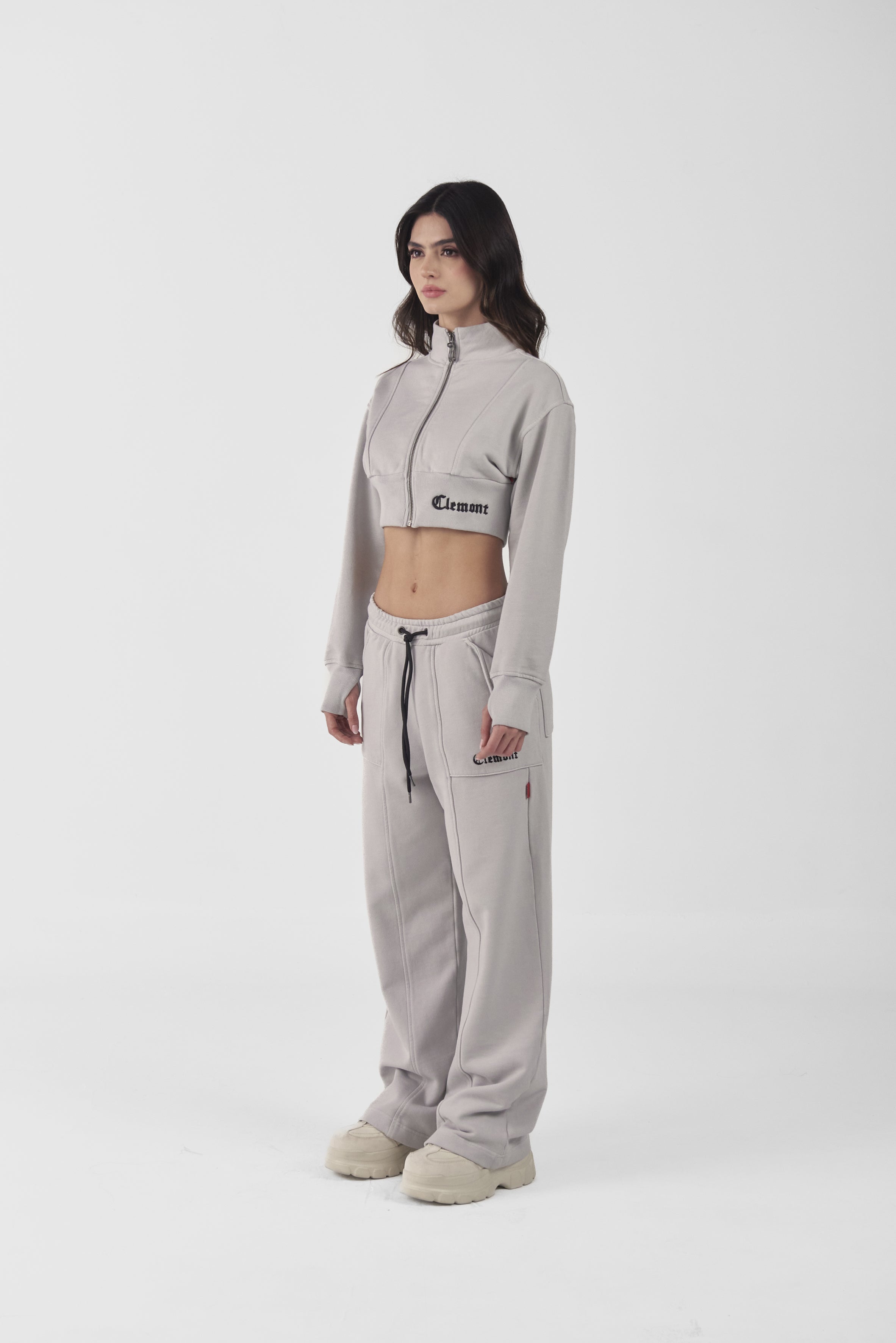 CROPPEDSWEATER FORTUNA GRIS CLEMONT
