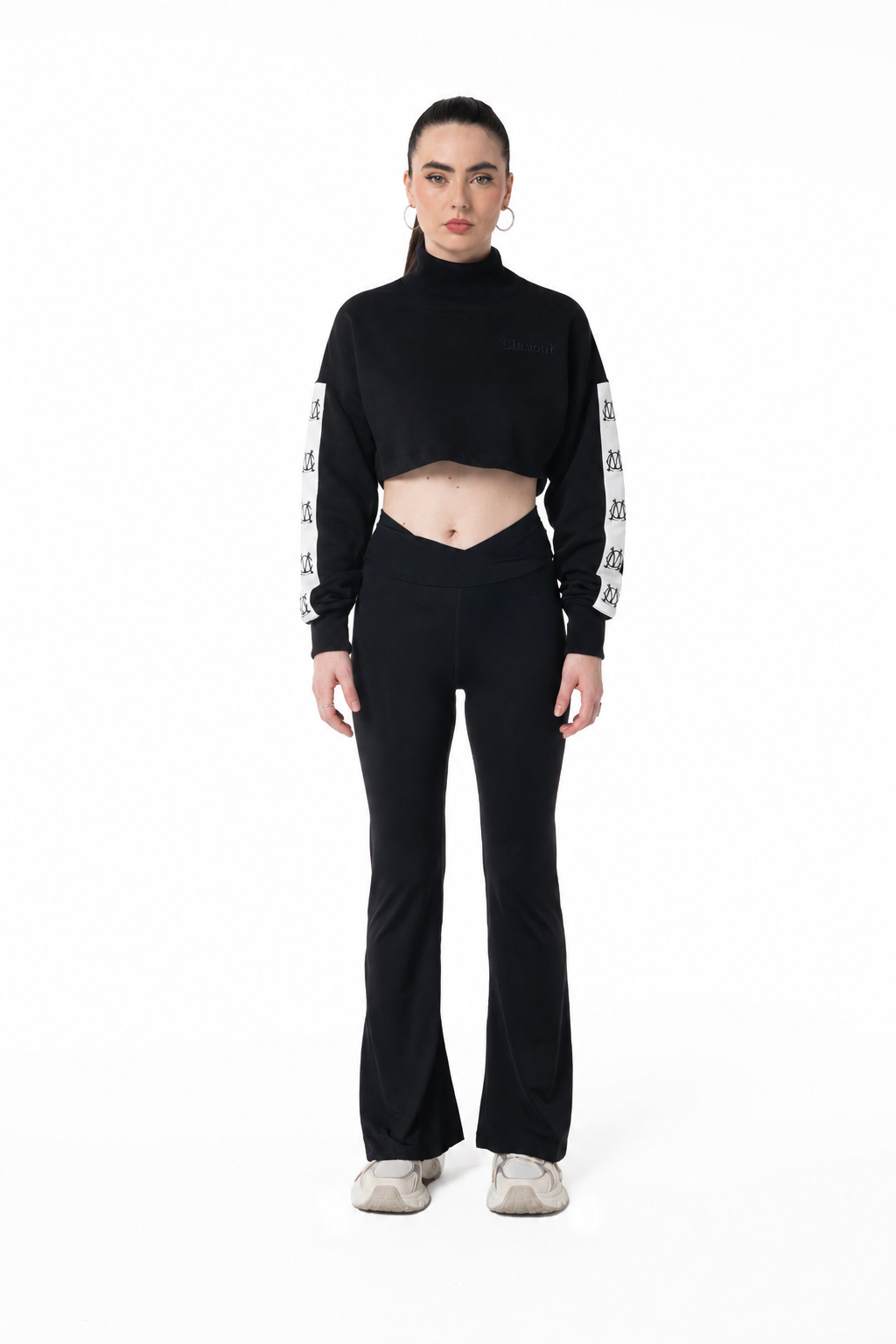 HOODIE MUJER PIOMBO NEGRO CLEMONT