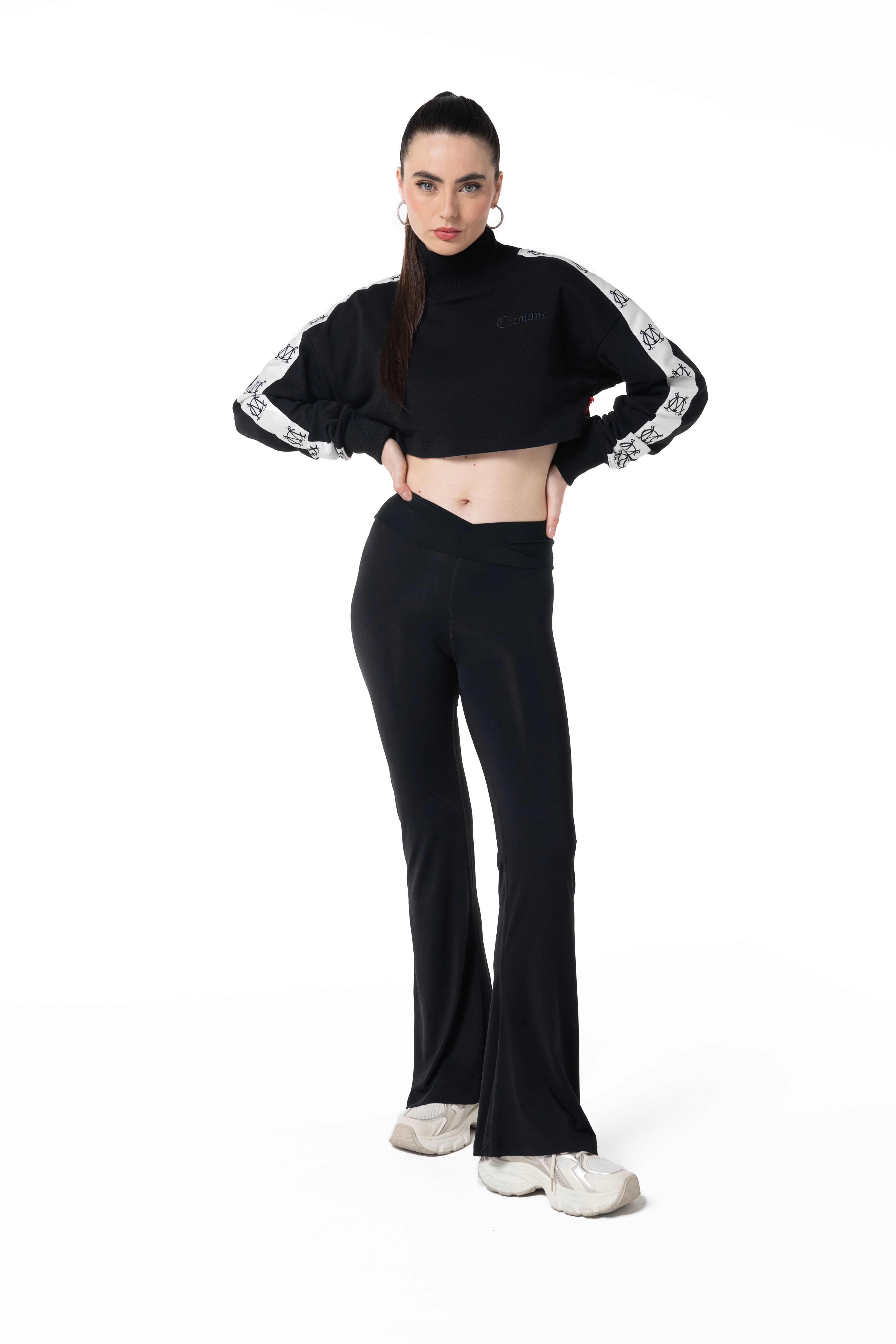HOODIE MUJER PIOMBO NEGRO CLEMONT