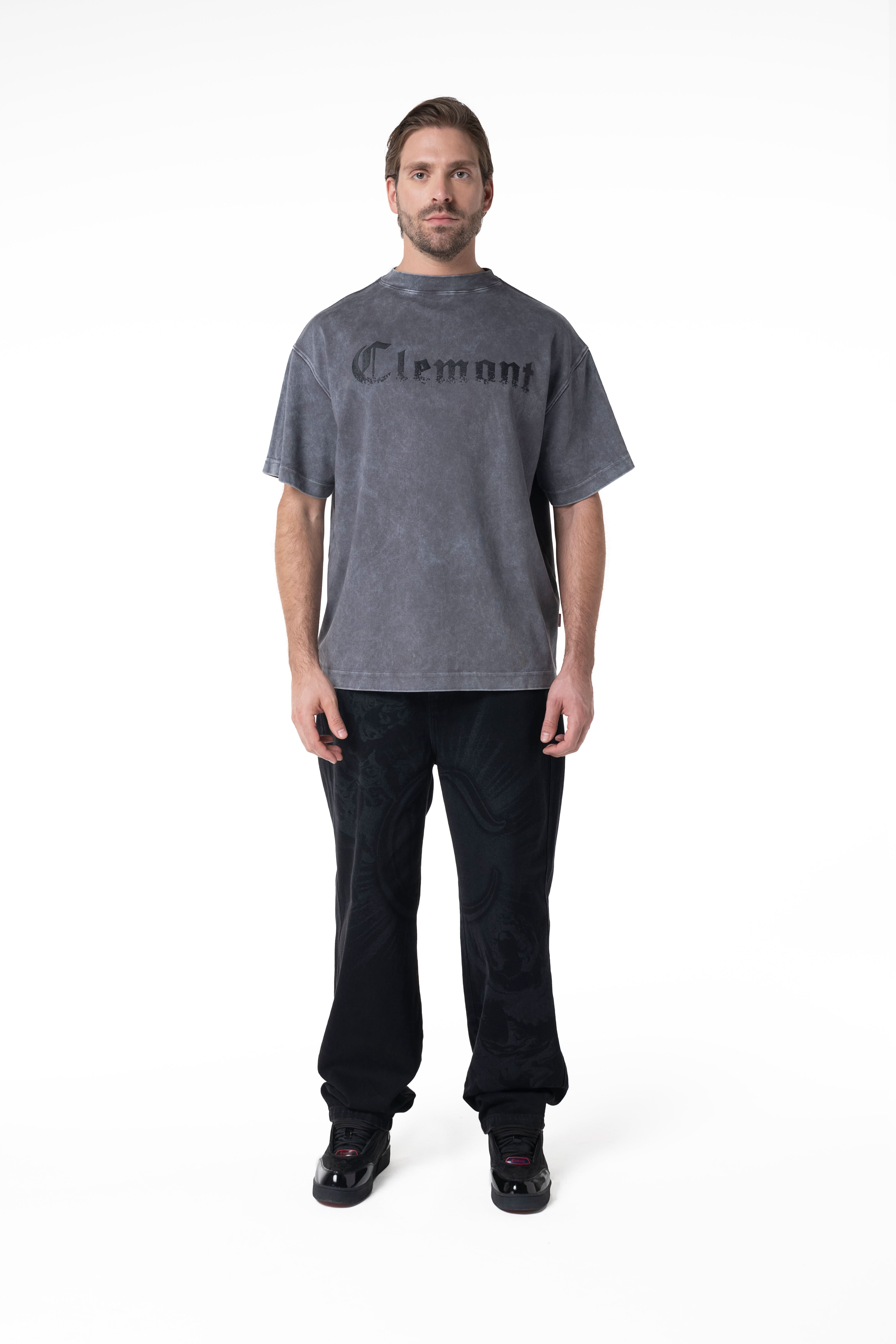 CAMISETA OVERSIZED HOMBRE RIFRAZIONE GRIS OSCURO CLEMONT