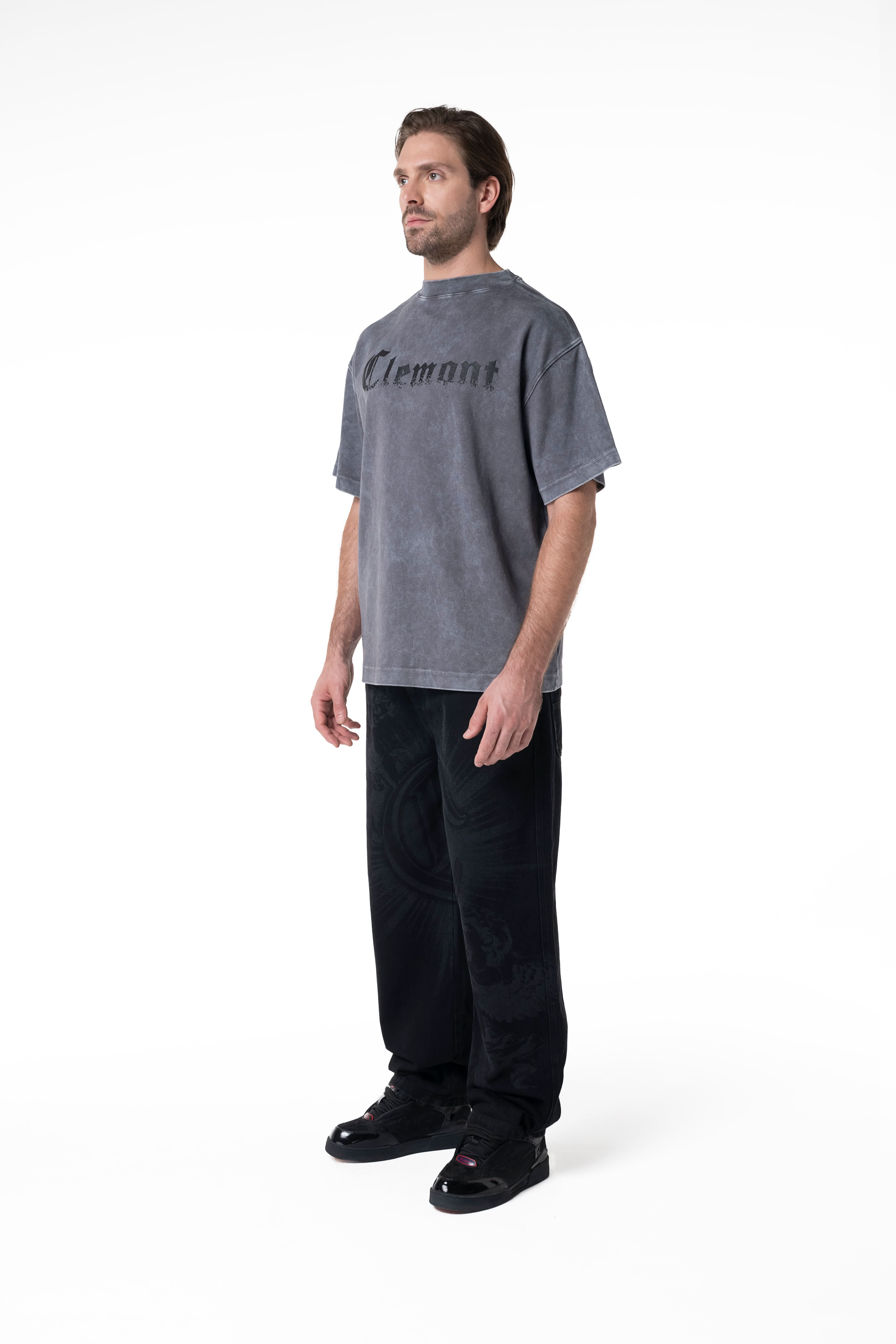 CAMISETA OVERSIZED HOMBRE RIFRAZIONE GRIS OSCURO CLEMONT