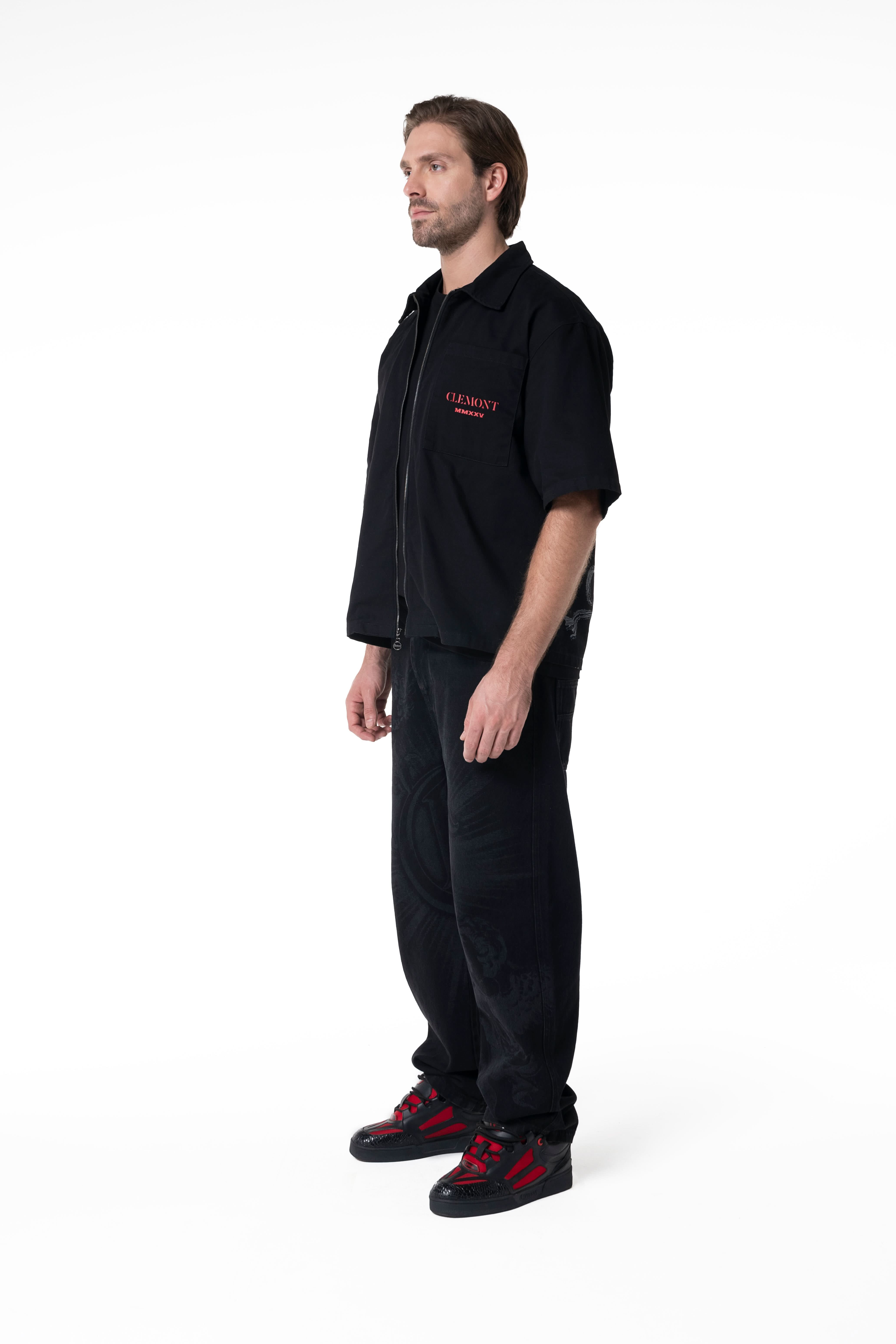 CAMISAS HOMBRE SPEZZATO NEGRO CLEMONT