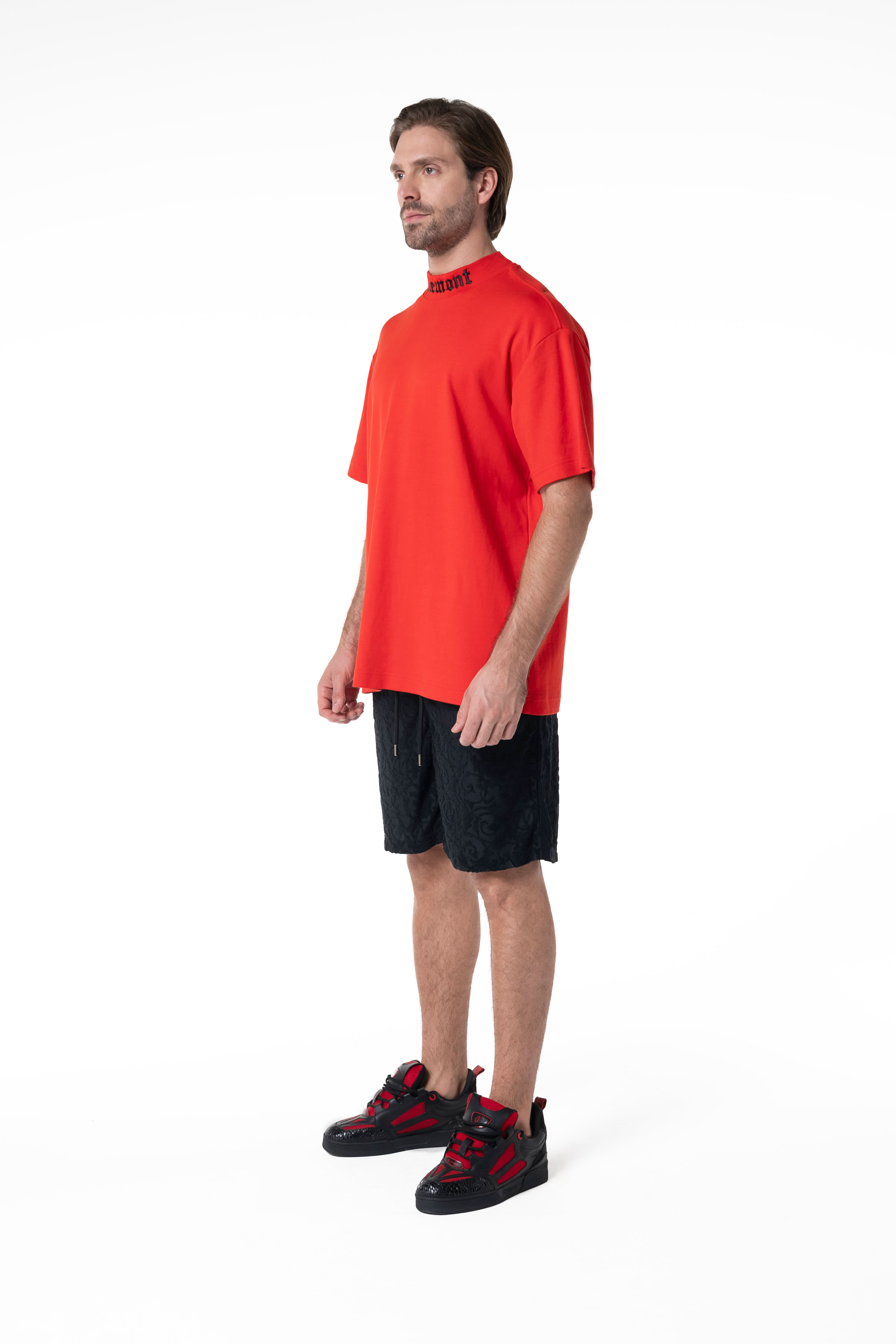 CAMISETA OVERSIZED HOMBRE CHERUBINO ROJO CLEMONT