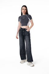 TOPS CORTOS MUJER RUGIADA GRIS CLEMONT