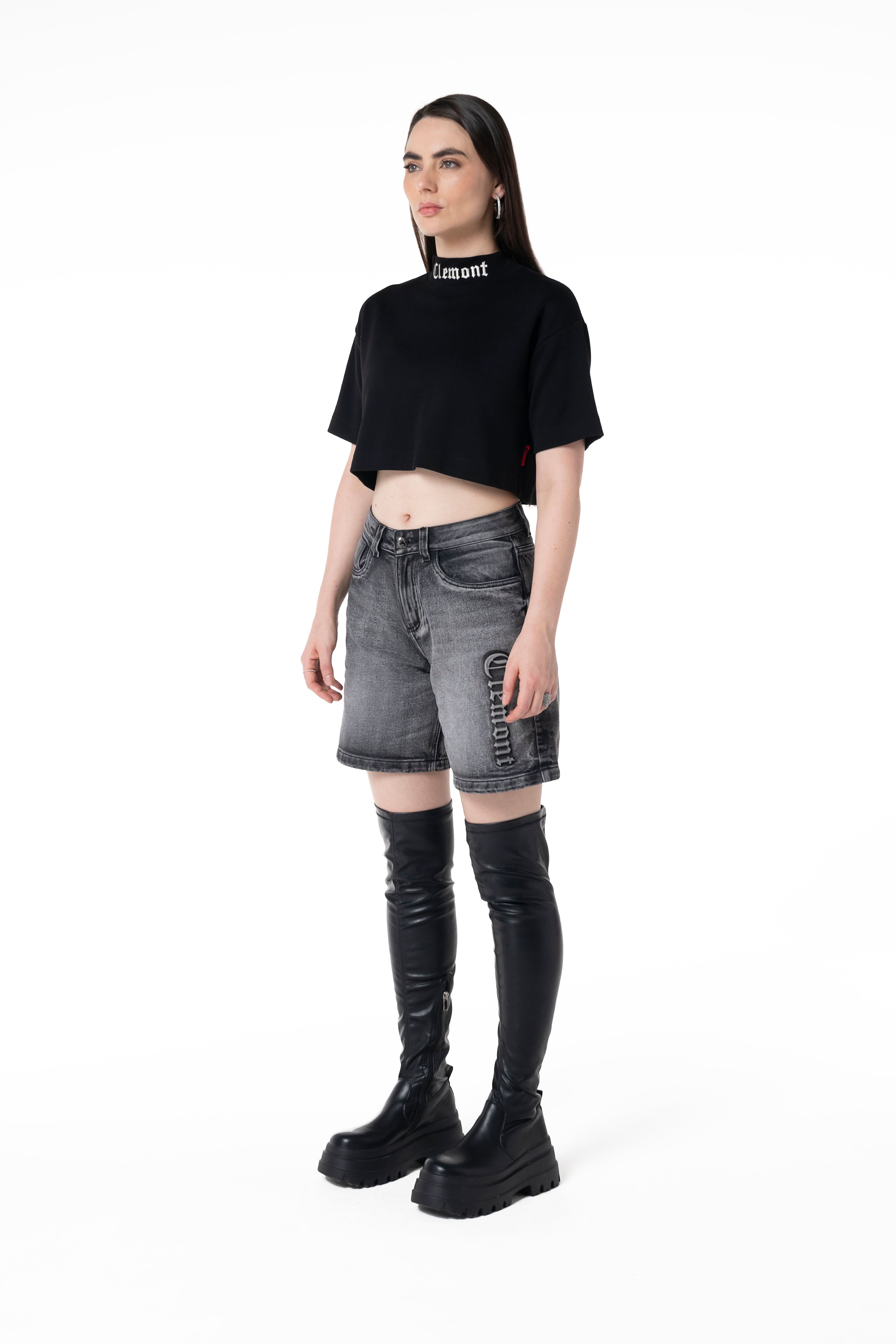 TOPS CORTOS MUJER SERAFINA NEGRO CLEMONT