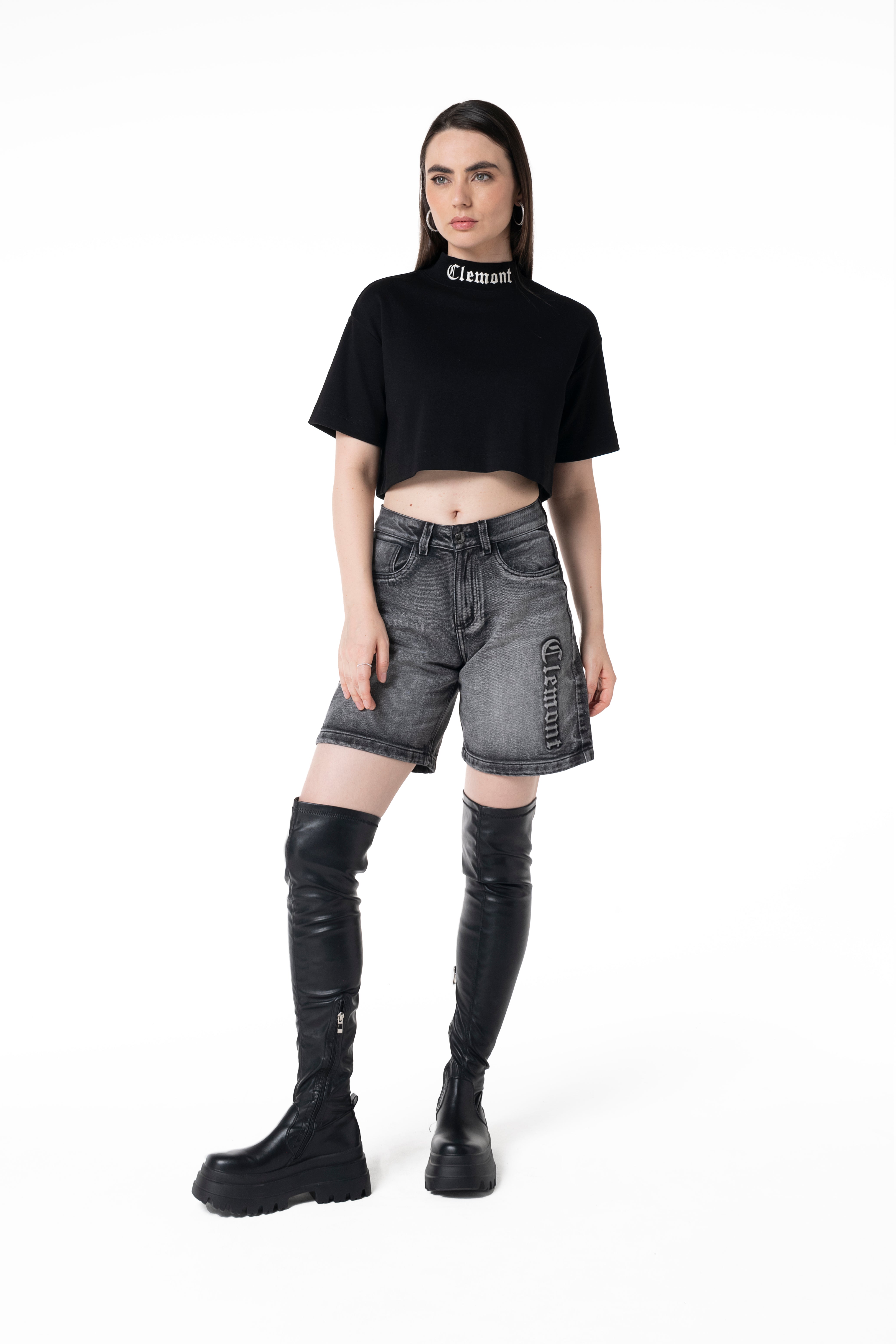 TOPS CORTOS MUJER SERAFINA NEGRO CLEMONT