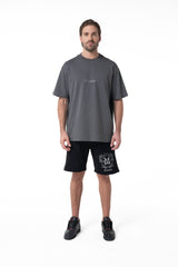 CAMISETA OVERSIZED HOMBRE LUSINGA GRIS OSCURO CLEMONT