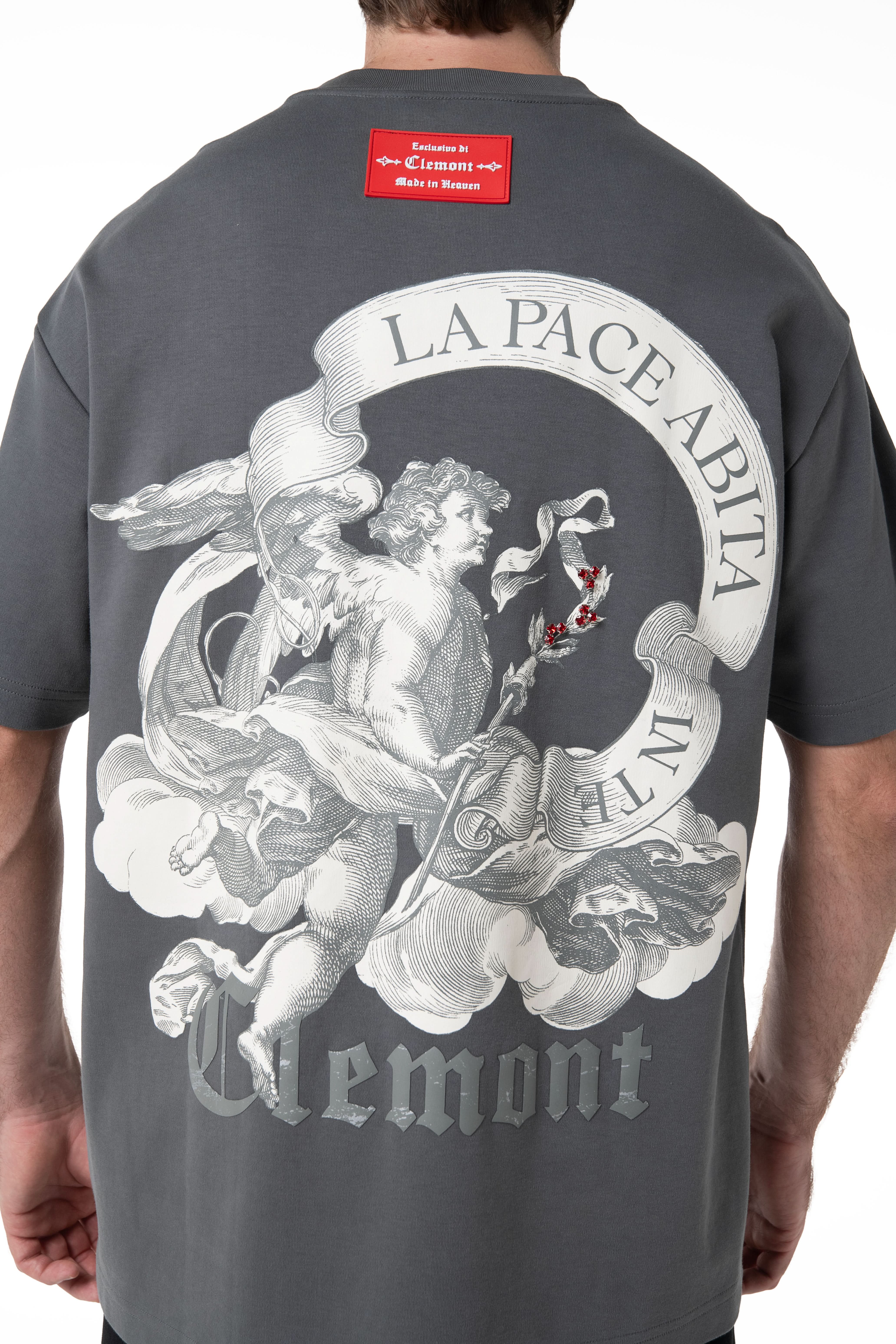 CAMISETA OVERSIZED HOMBRE LUSINGA GRIS OSCURO CLEMONT