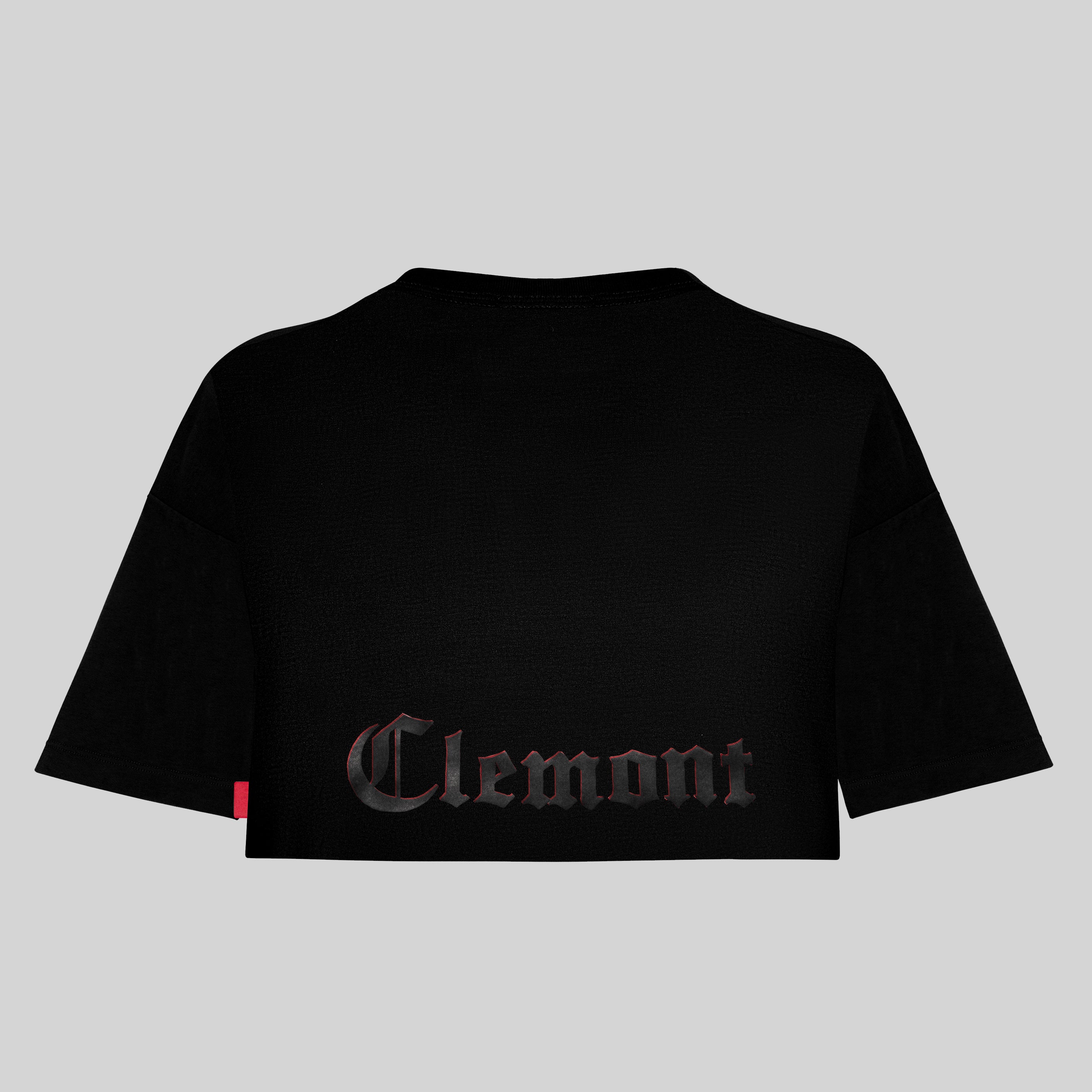 CROP TOP OVERSIZED FIUME NEGRO CLEMONT