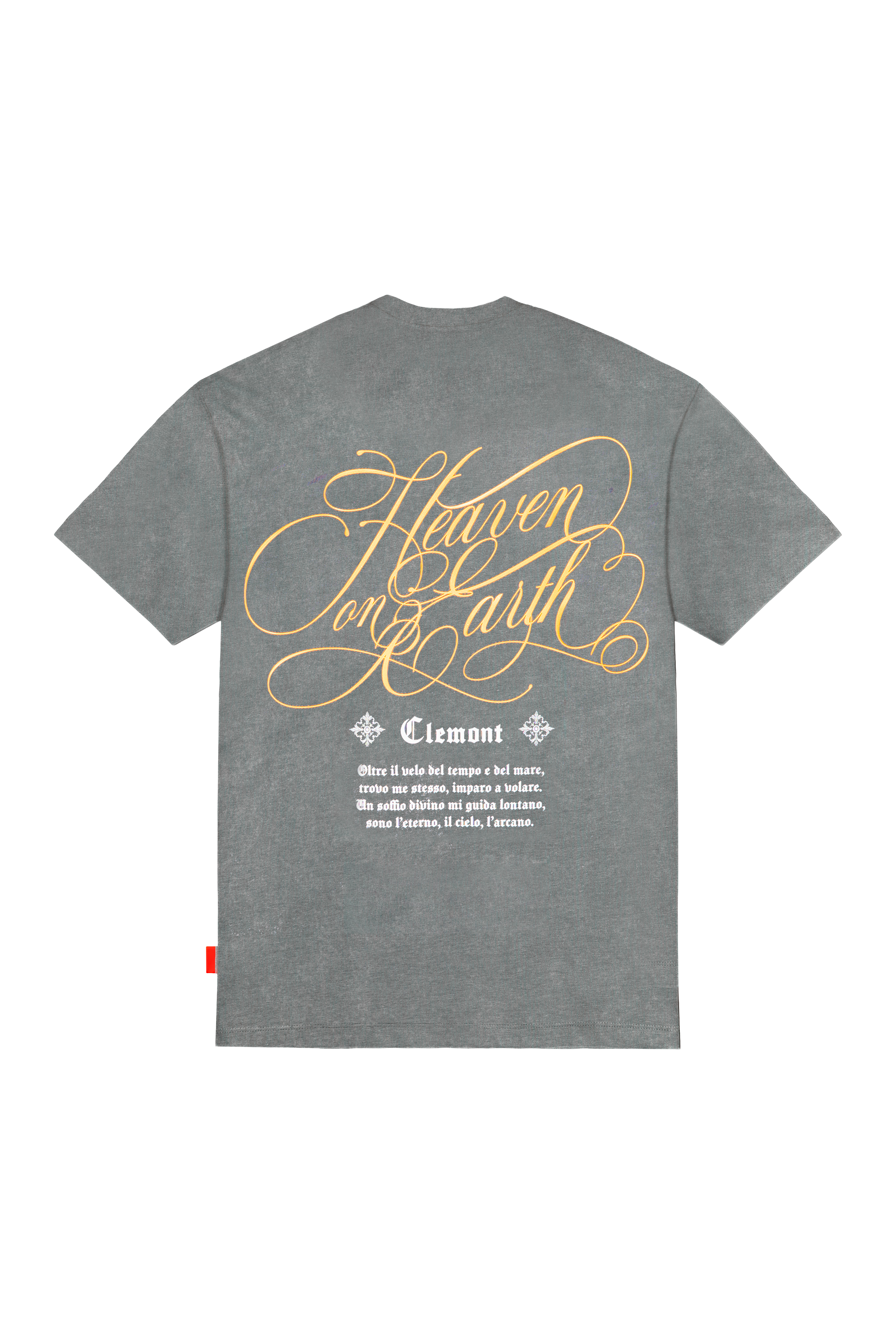 CAMISETA MASCULINO INQUIETANTE GRIS OSCURO CLEMONT