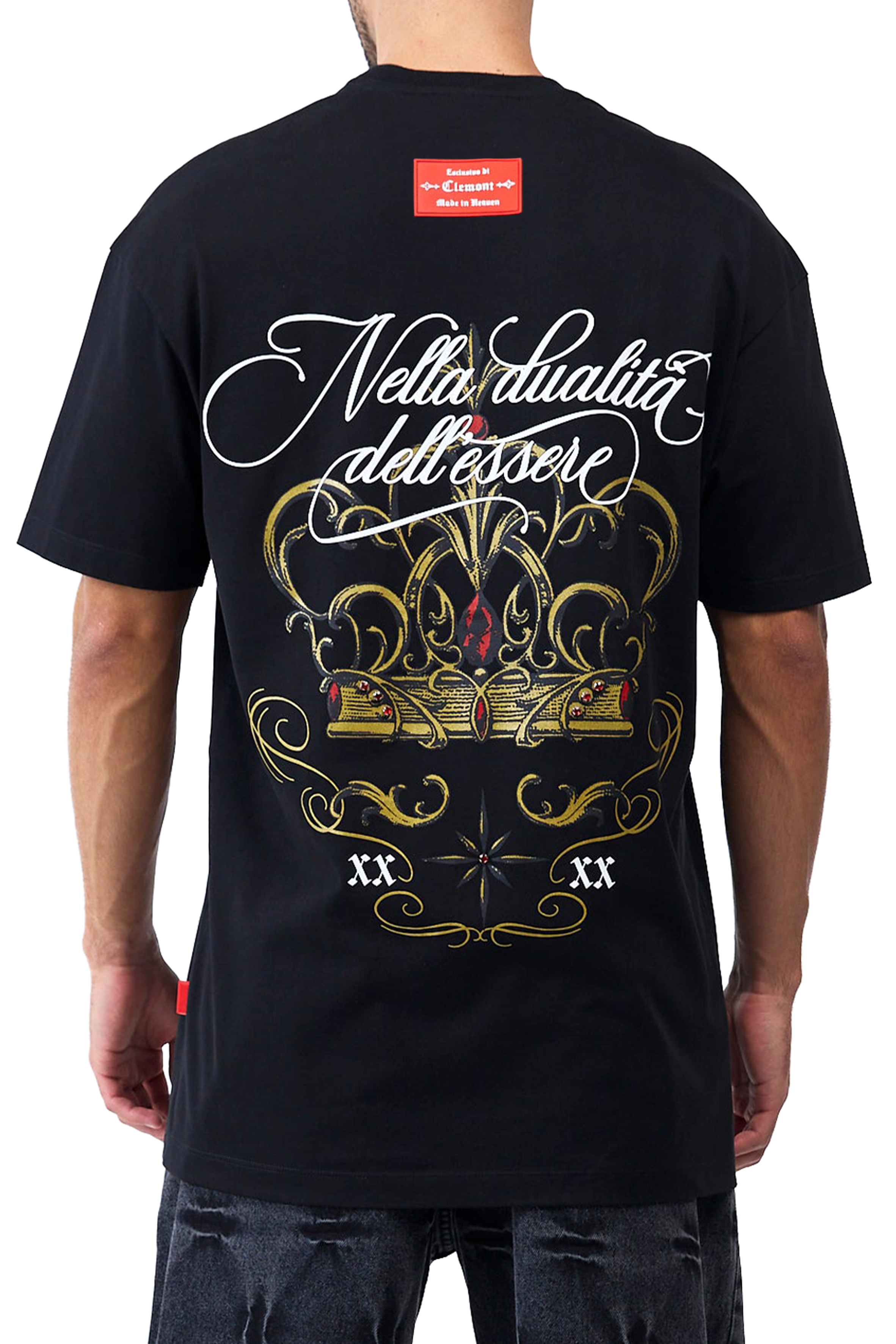 CAMISETA OVERSIZED MASCULINO FILIGRANA NEGRO CLEMONT