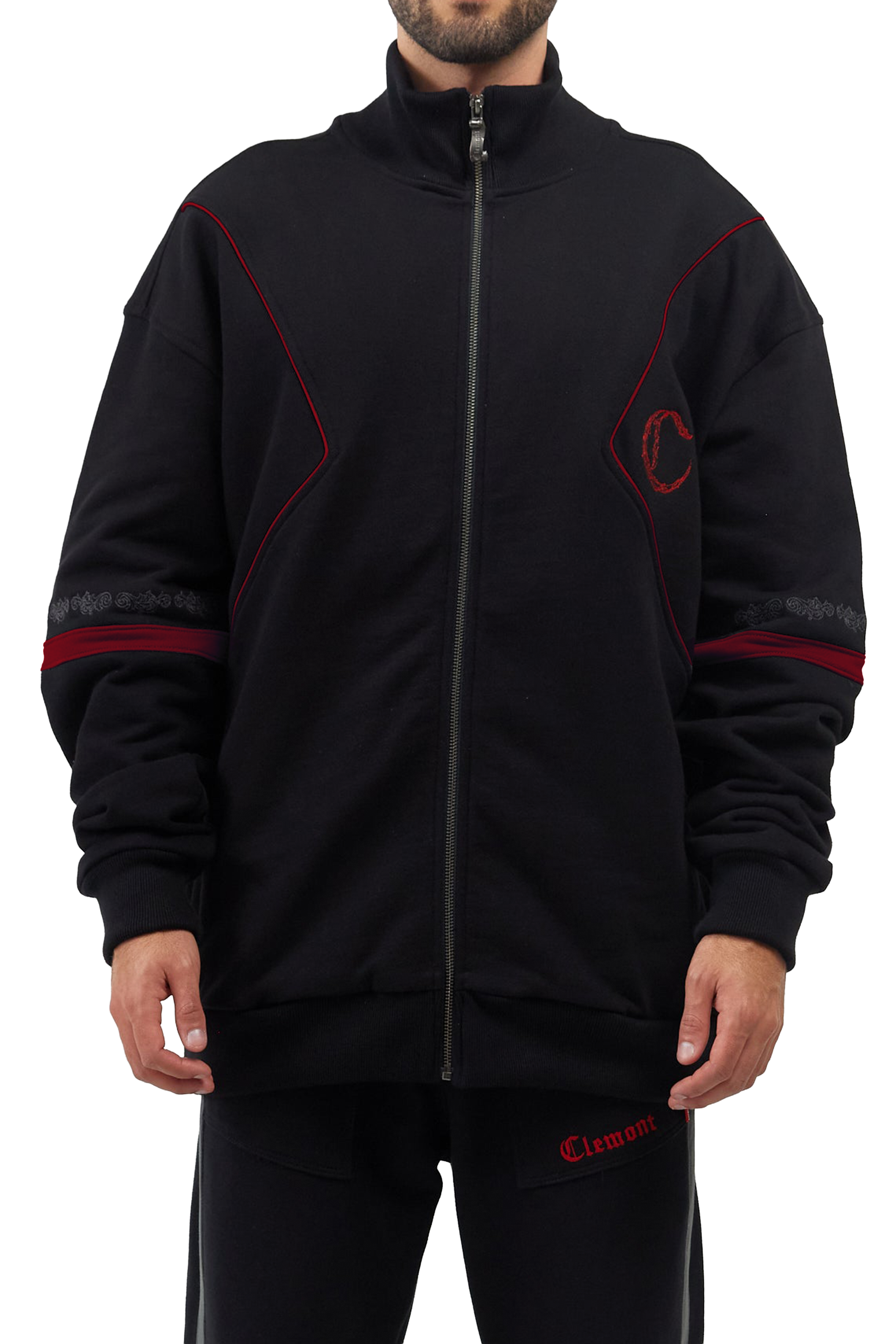 SWEATER MEN  SOGNO BLACK/RED CLEMONT