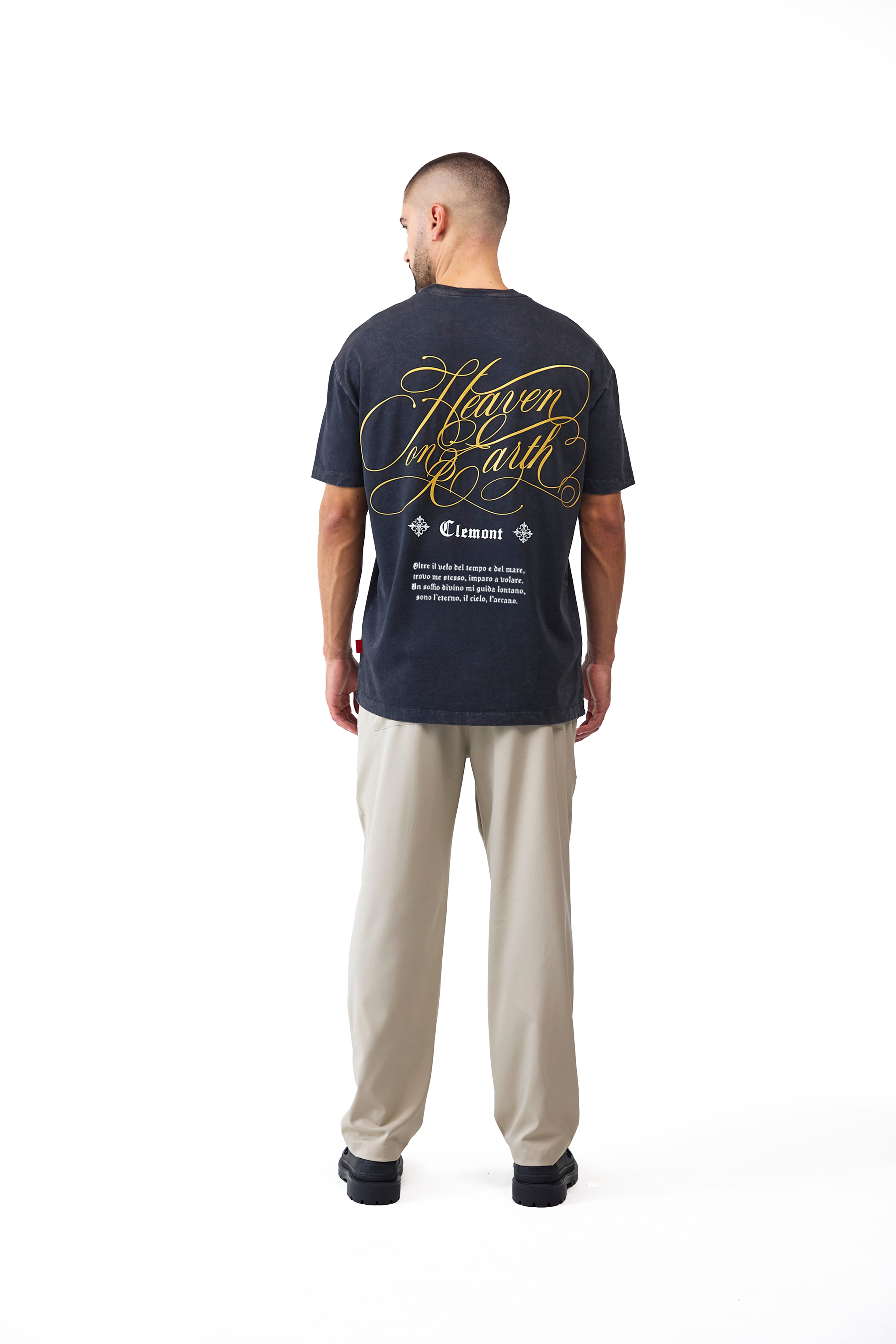 CAMISETA MASCULINO INQUIETANTE NEGRO CLEMONT