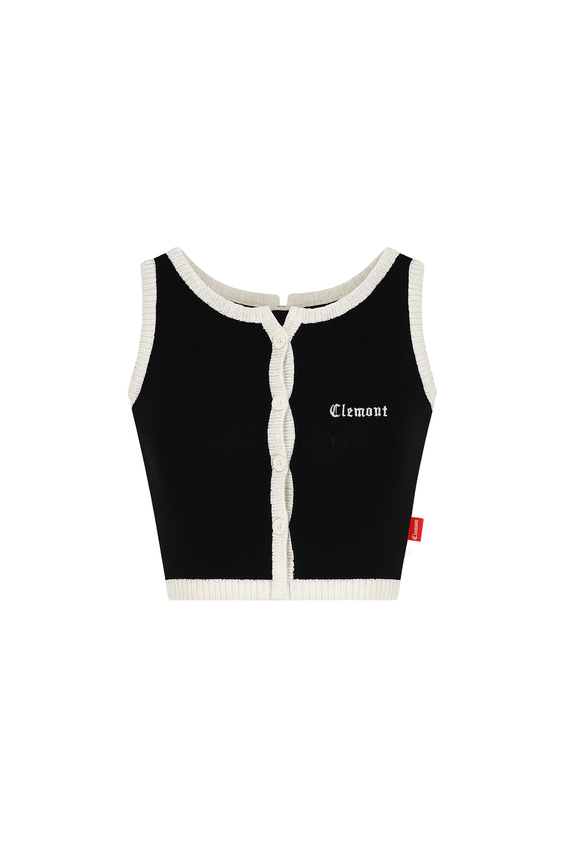 CROP TOP MUJER  ELEGANZA NEGRO/CREMA  CLEMONT