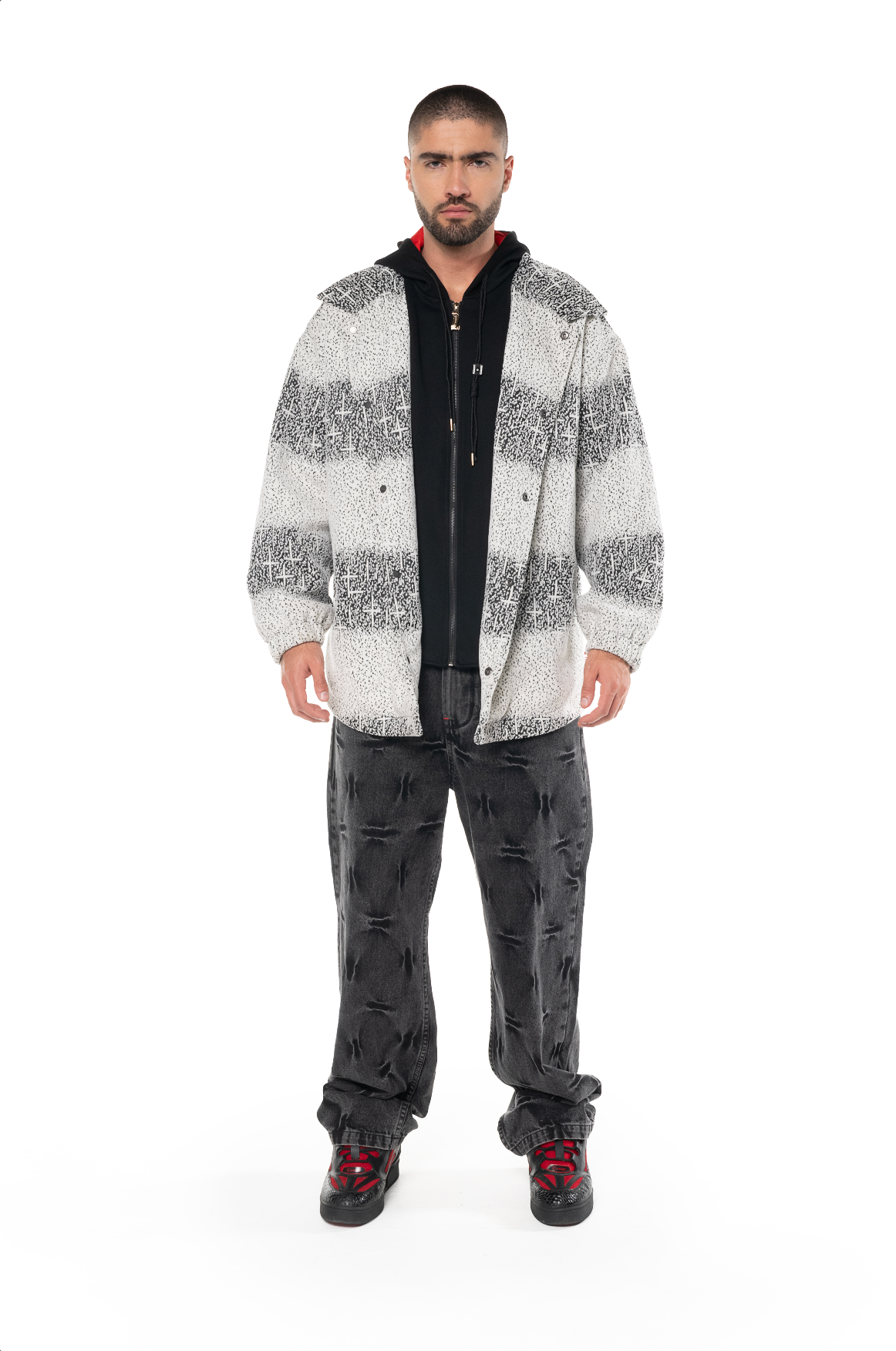 CLEMONT MEN'S WHITE/BLACK SESTIERE JACKET