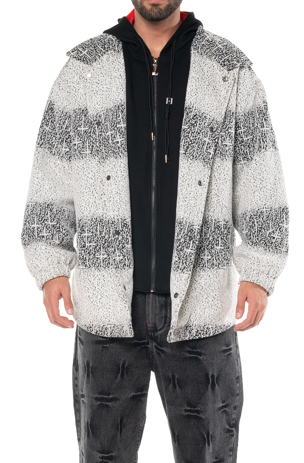 CLEMONT MEN'S WHITE/BLACK SESTIERE JACKET