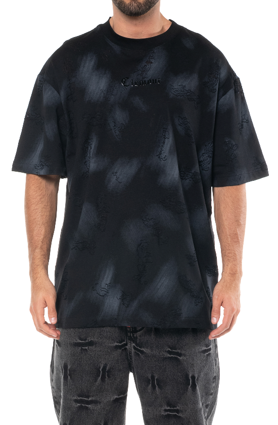OVERSIZED CITTA BLACK MEN'S T-SHIRT CLEMONT