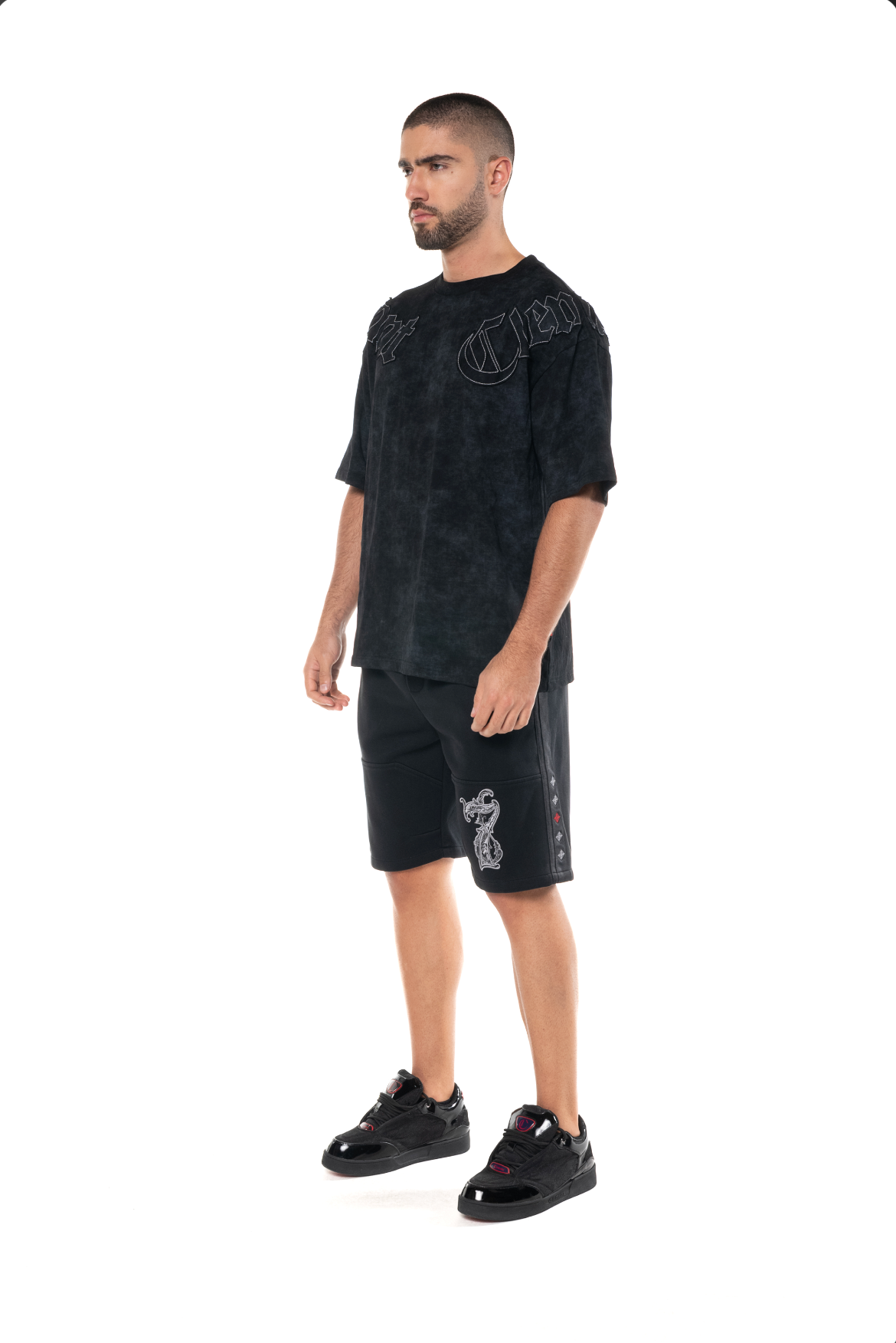OVERSIZED AFFANNO BLACK MEN'S T-SHIRT CLEMONT