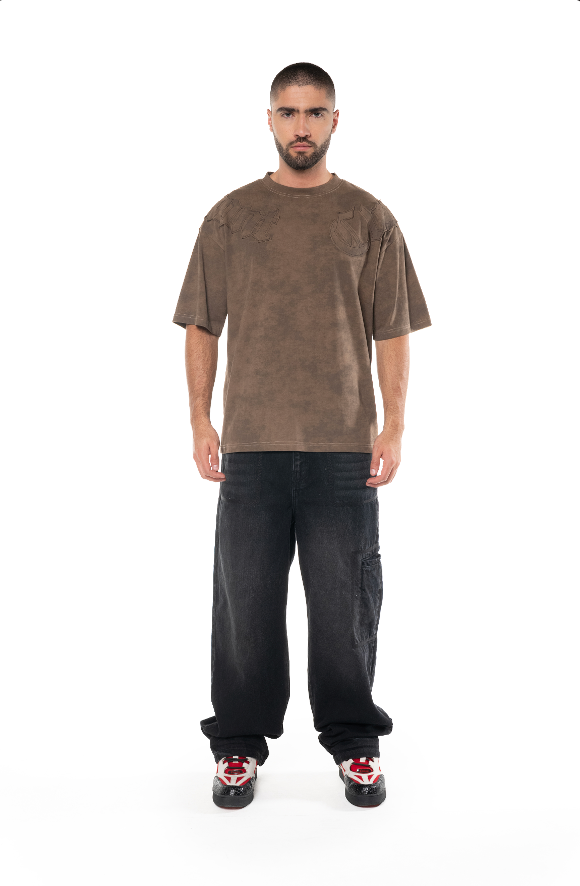 OVERSIZED AFFANNO BROWN MEN'S CLEMONT T-SHIRT