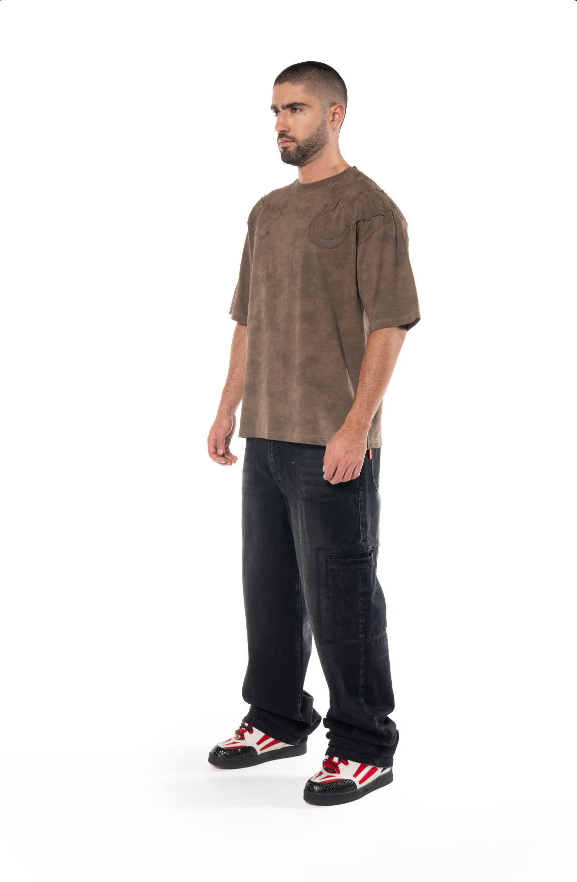 OVERSIZED AFFANNO BROWN MEN'S CLEMONT T-SHIRT
