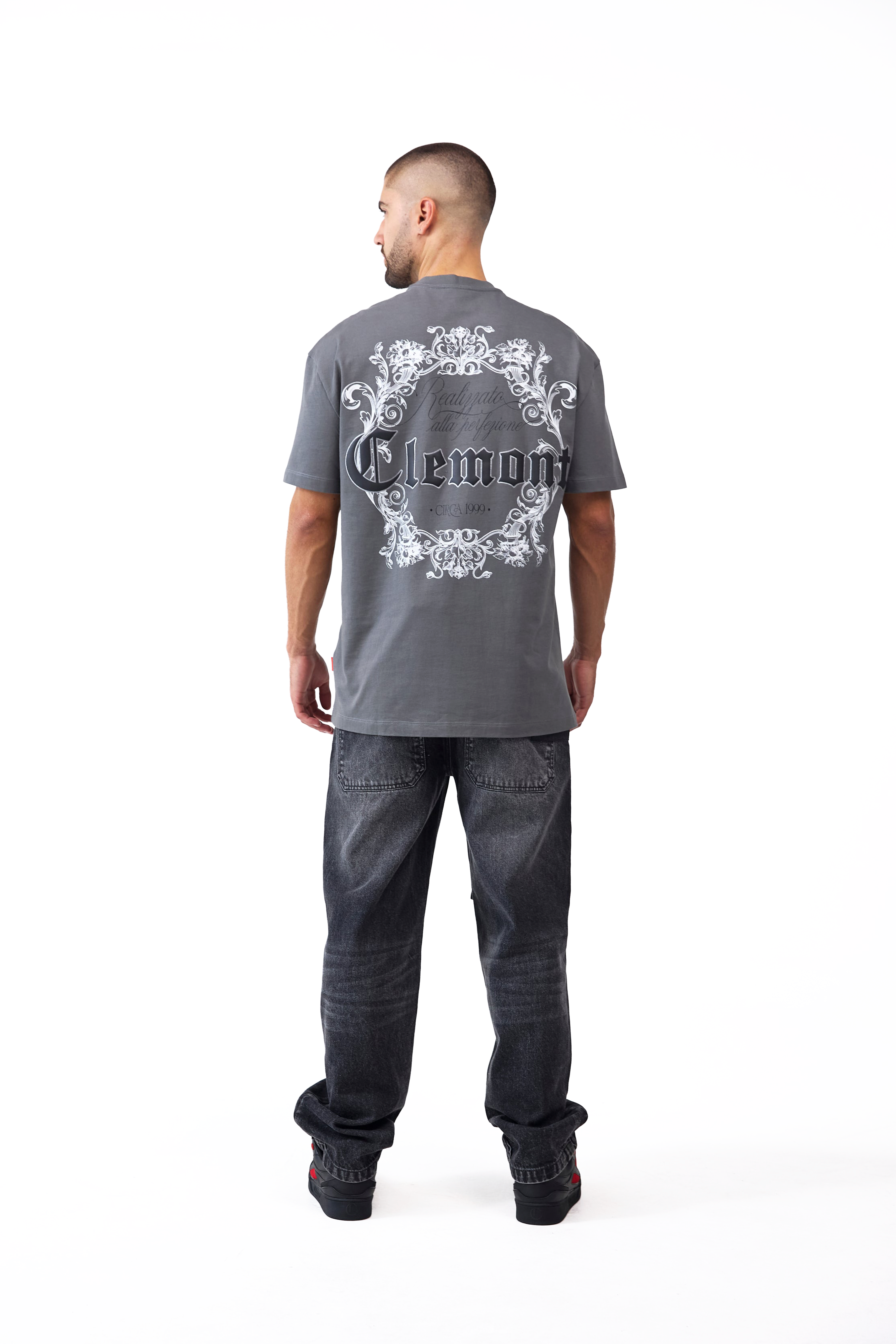 CAMISETA MASCULINO BENEVOLENZA GRIS OSCURO CLEMONT