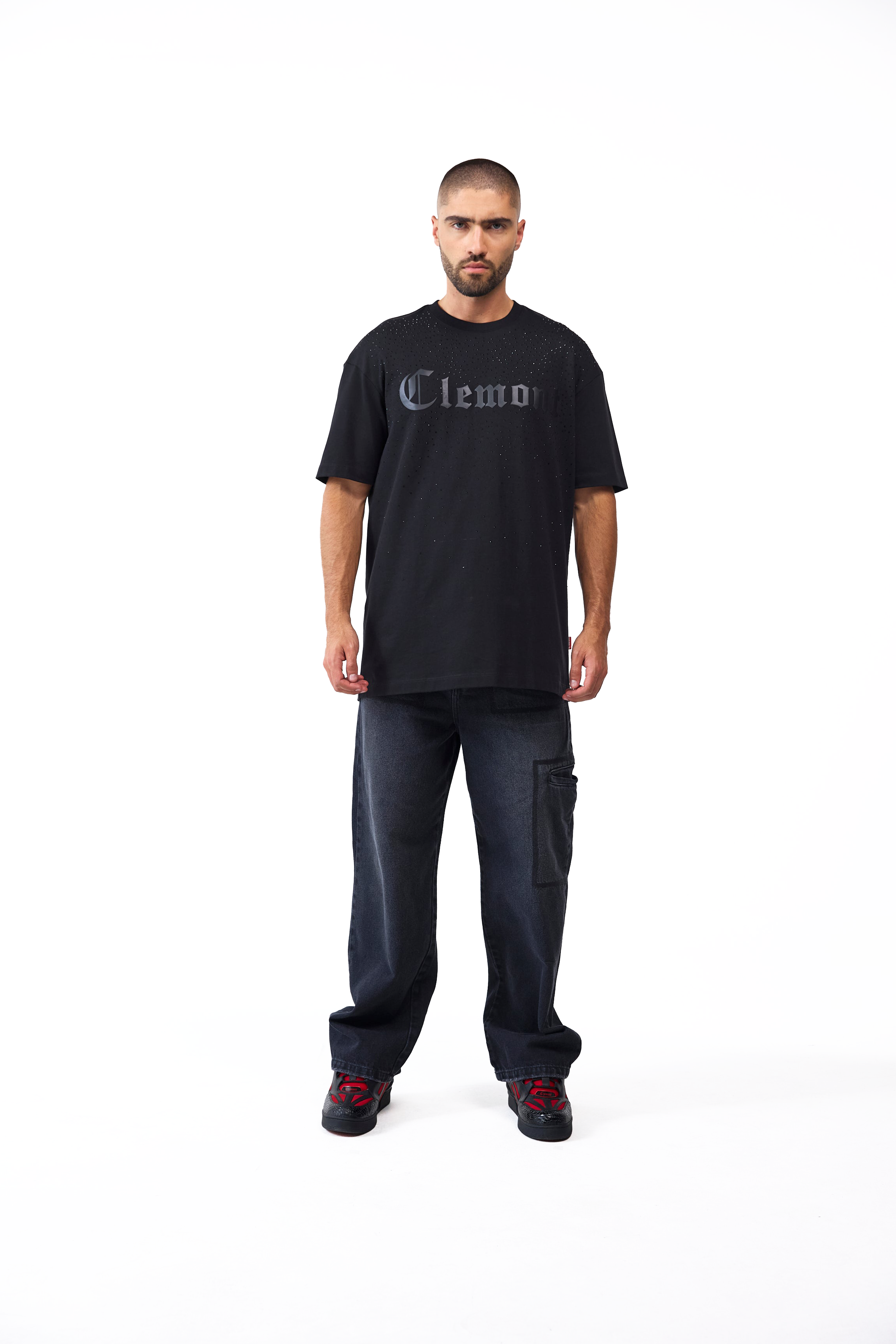 CAMISETA MASCULINO INTERLUDIO NEGRO CLEMONT