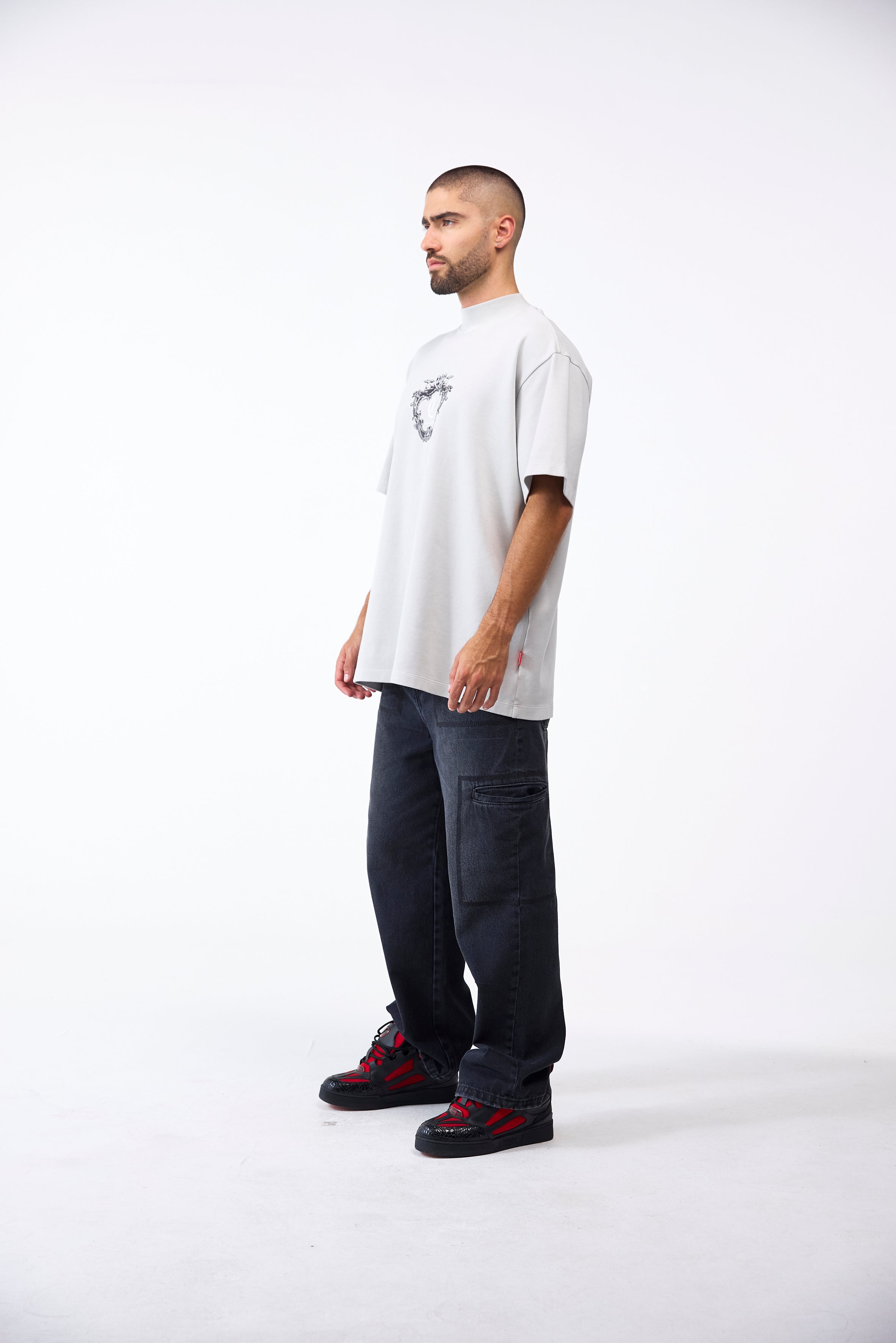 CAMISETA OVERSIZED MASCULINO MIRABILE GRIS CLEMONT