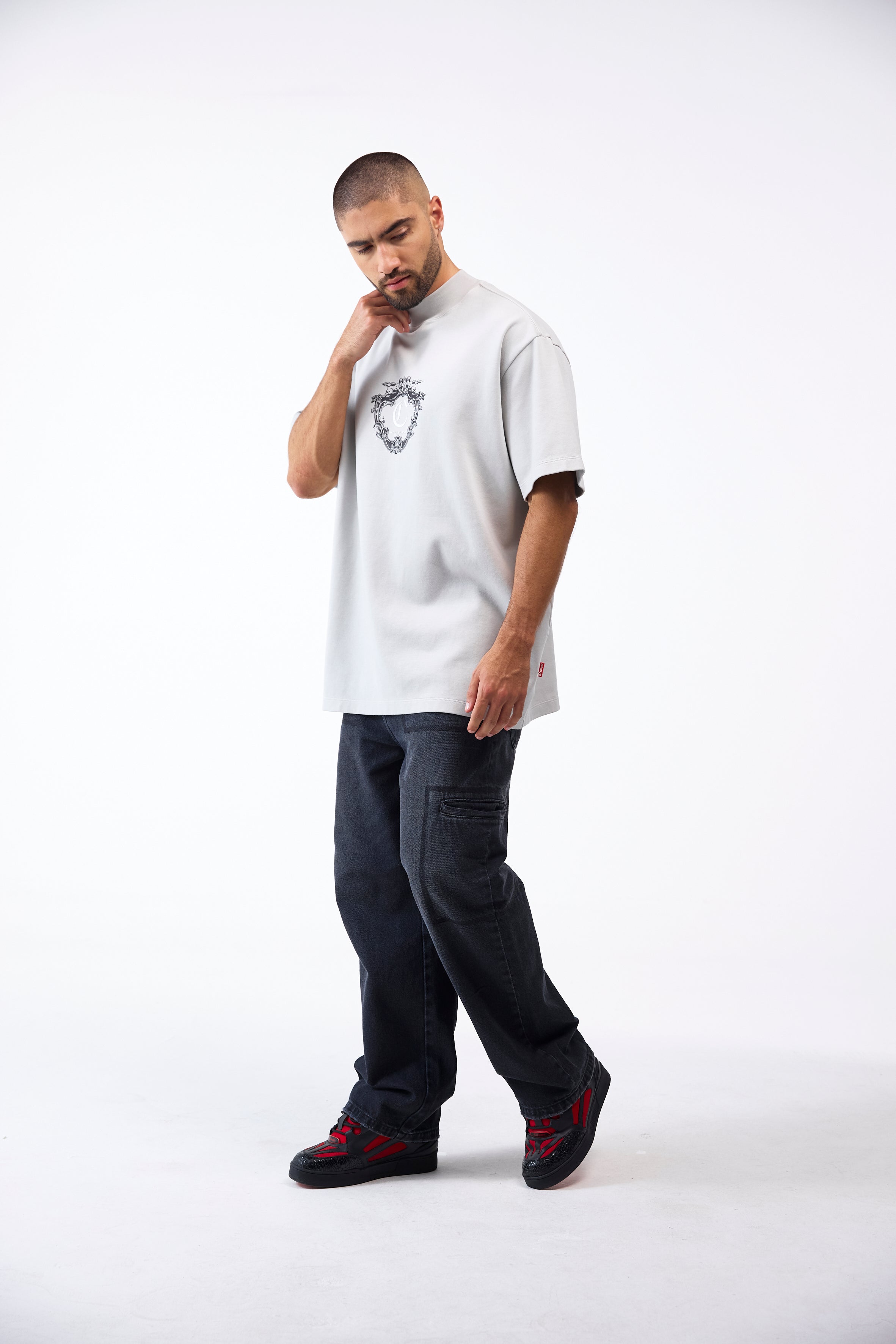 CAMISETA OVERSIZED MASCULINO MIRABILE GRIS CLEMONT