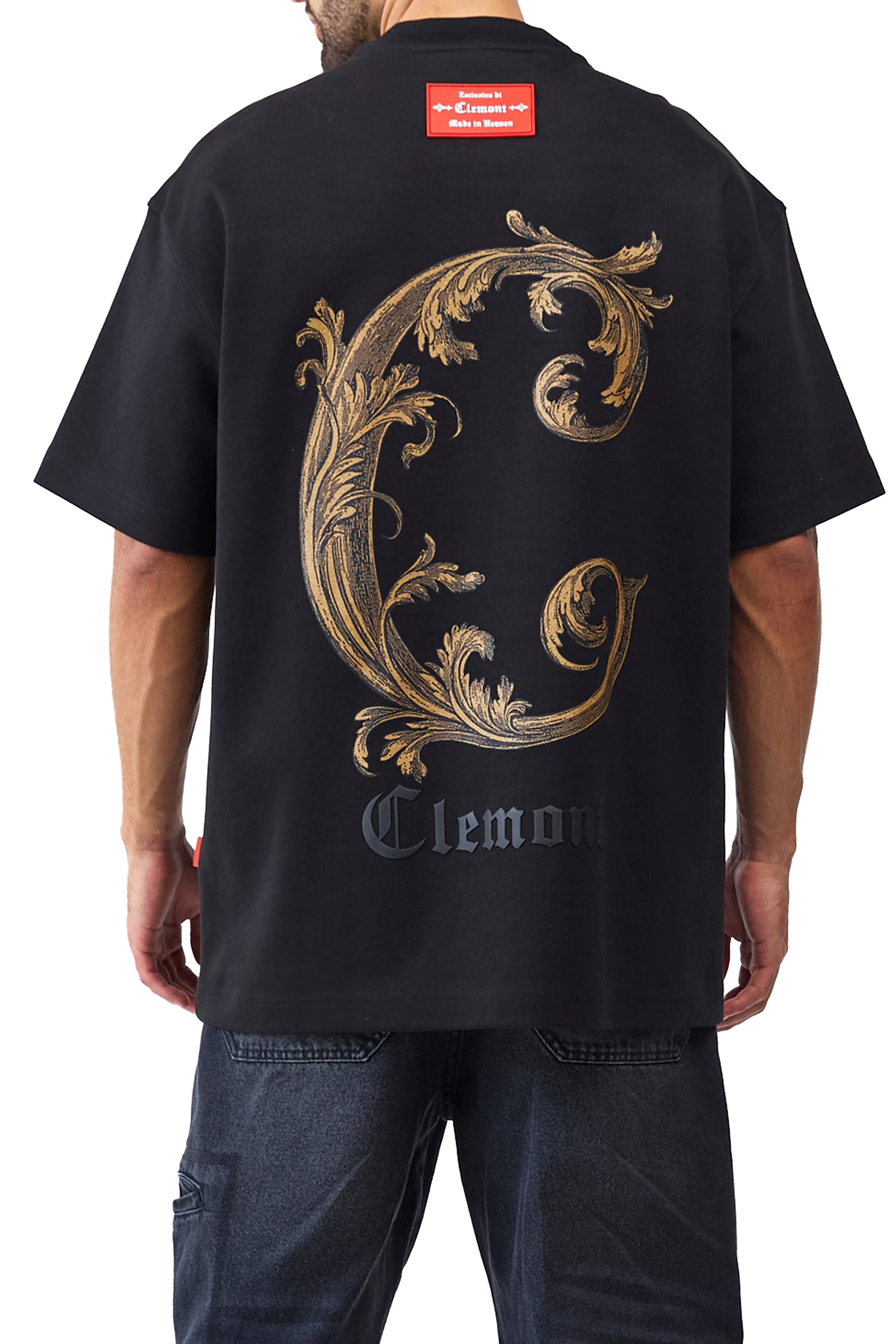 CAMISETA OVERSIZED MASCULINO ONIRICO NEGRO CLEMONT