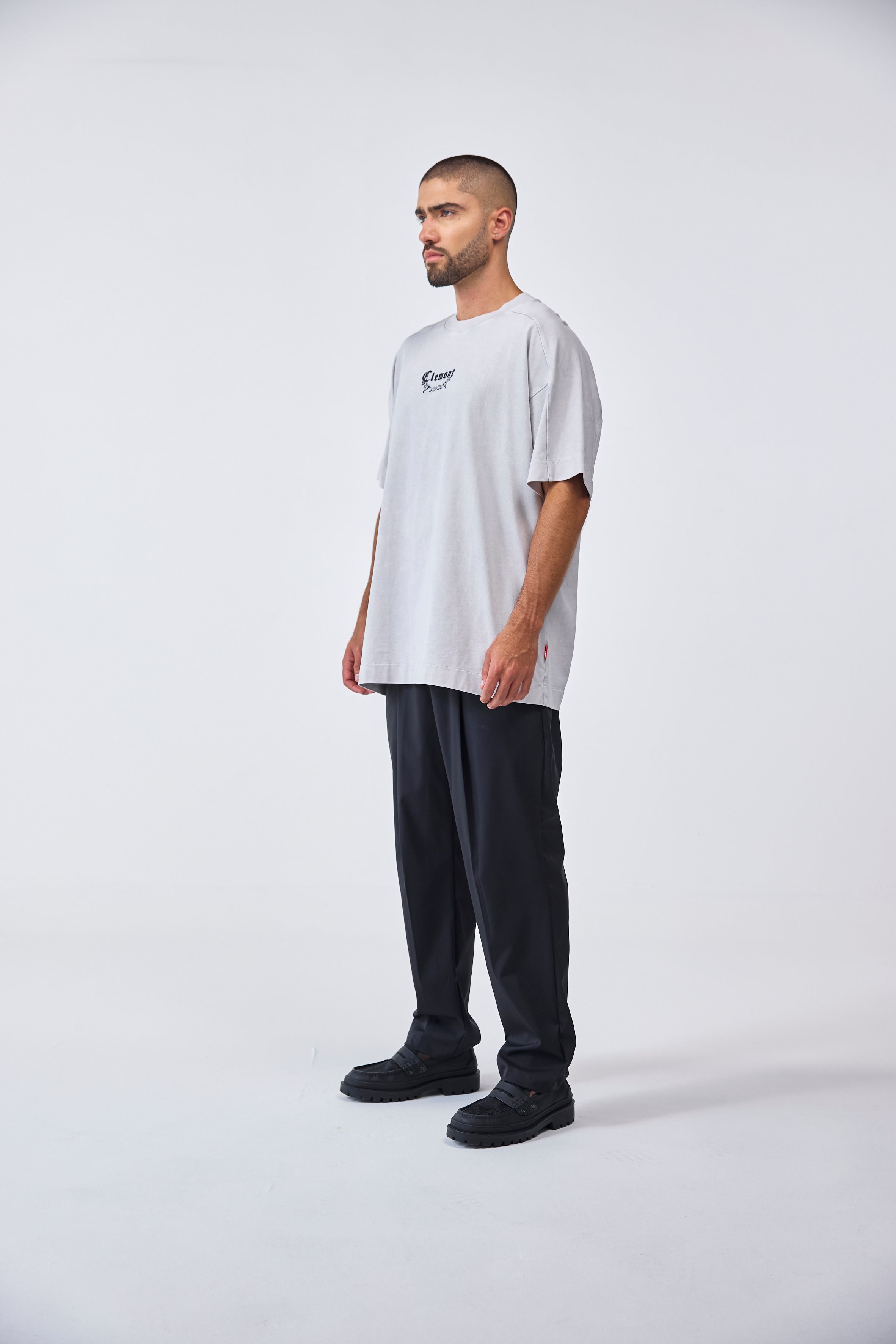 CAMISETA OVERSIZED MASCULINO FRAMMENTO GRIS CLEMONT