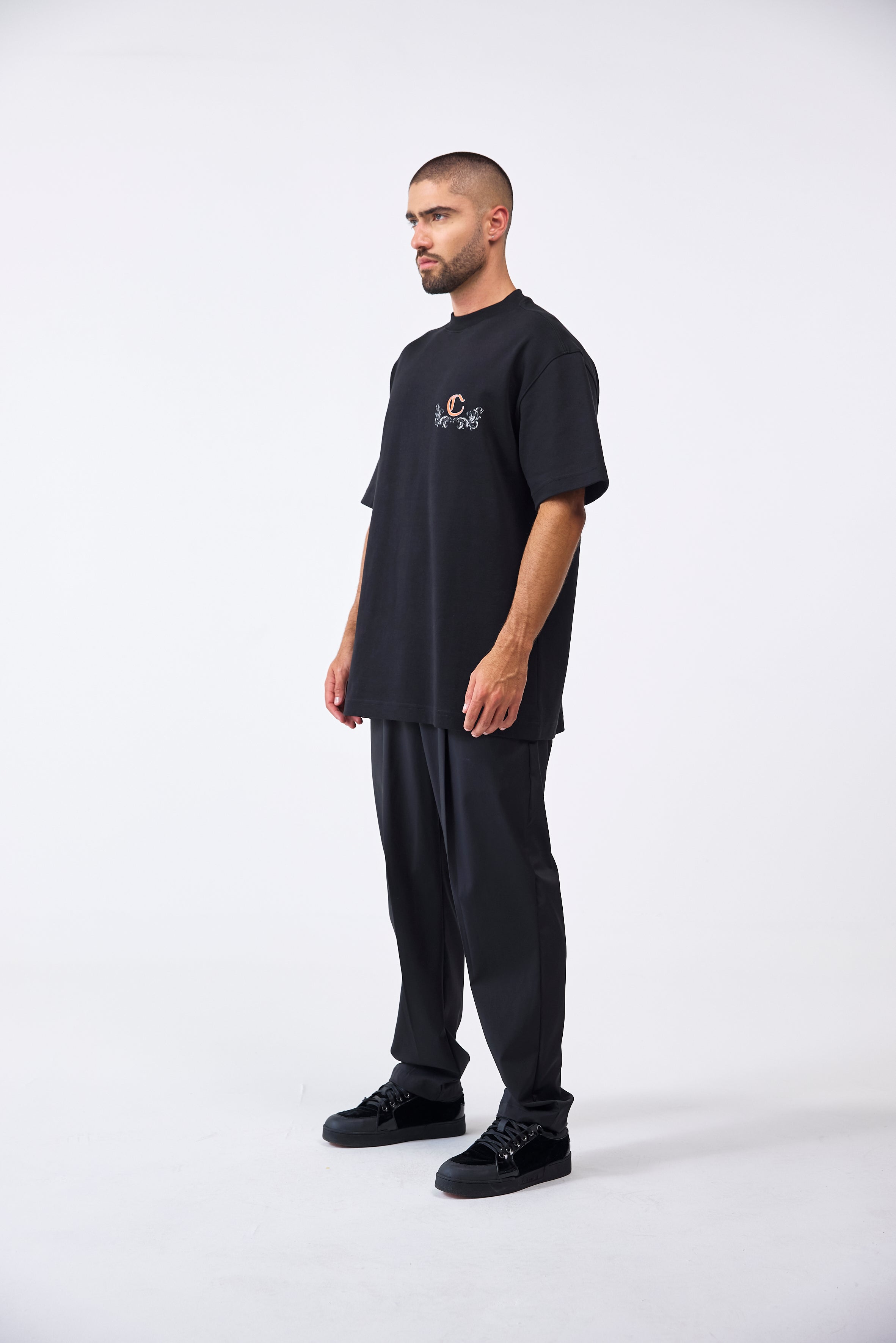 CAMISETA OVERSIZED MASCULINO PASSAGGIO NEGRO CLEMONT