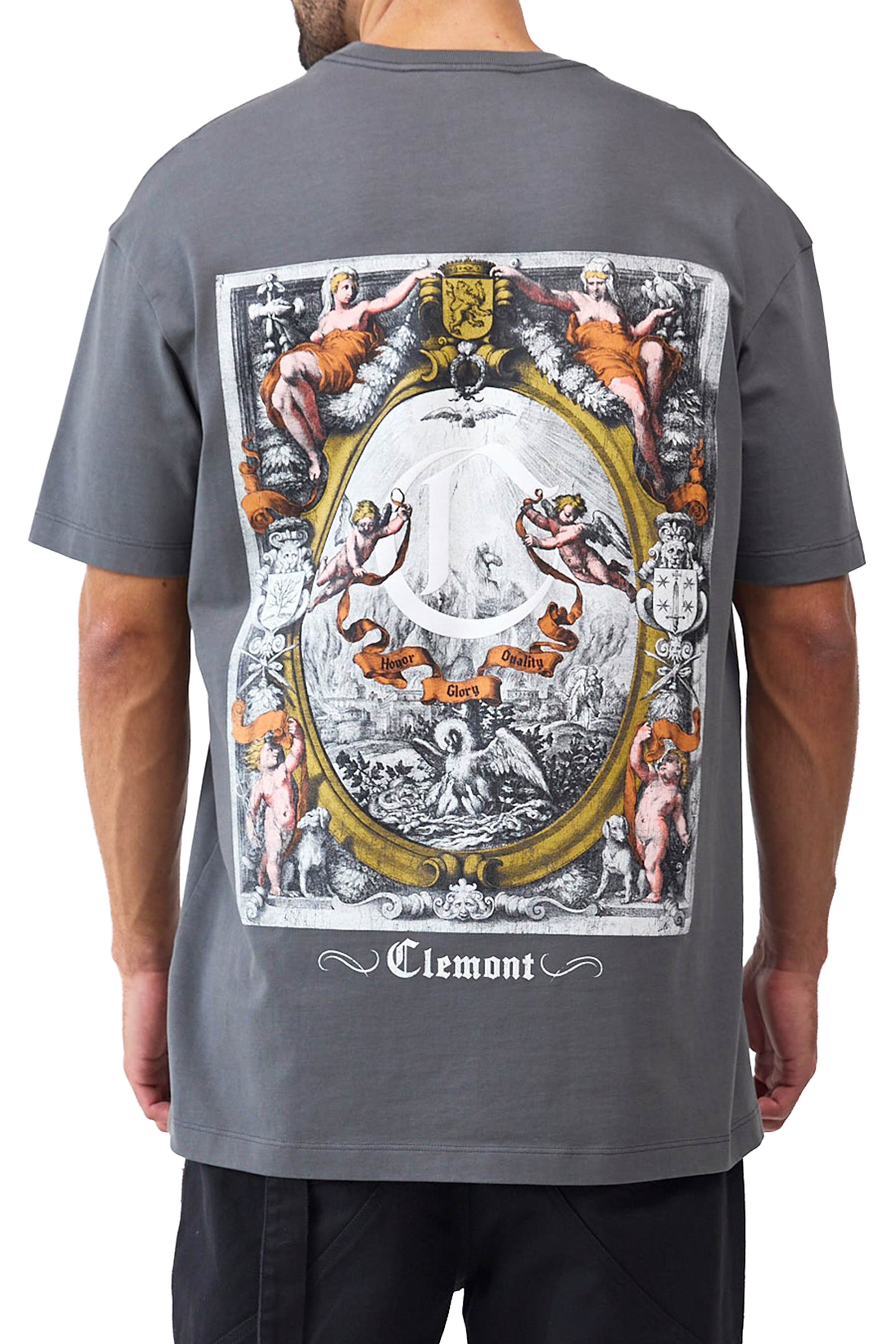 CAMISETA MASCULINO PALADINO GRIS OSCURO CLEMONT