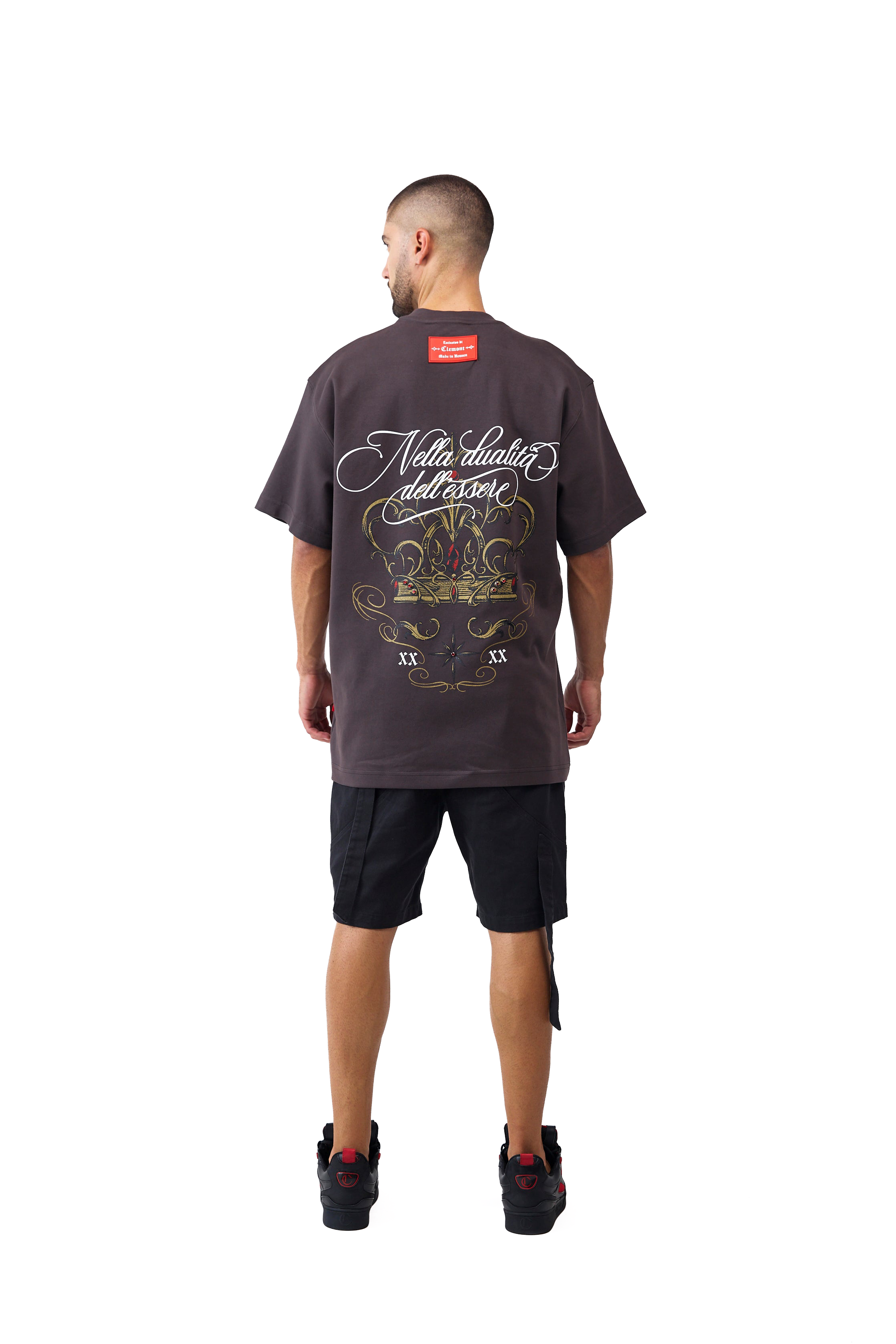 CAMISETA OVERSIZED MASCULINO FILIGRANA MOCCA CLEMONT