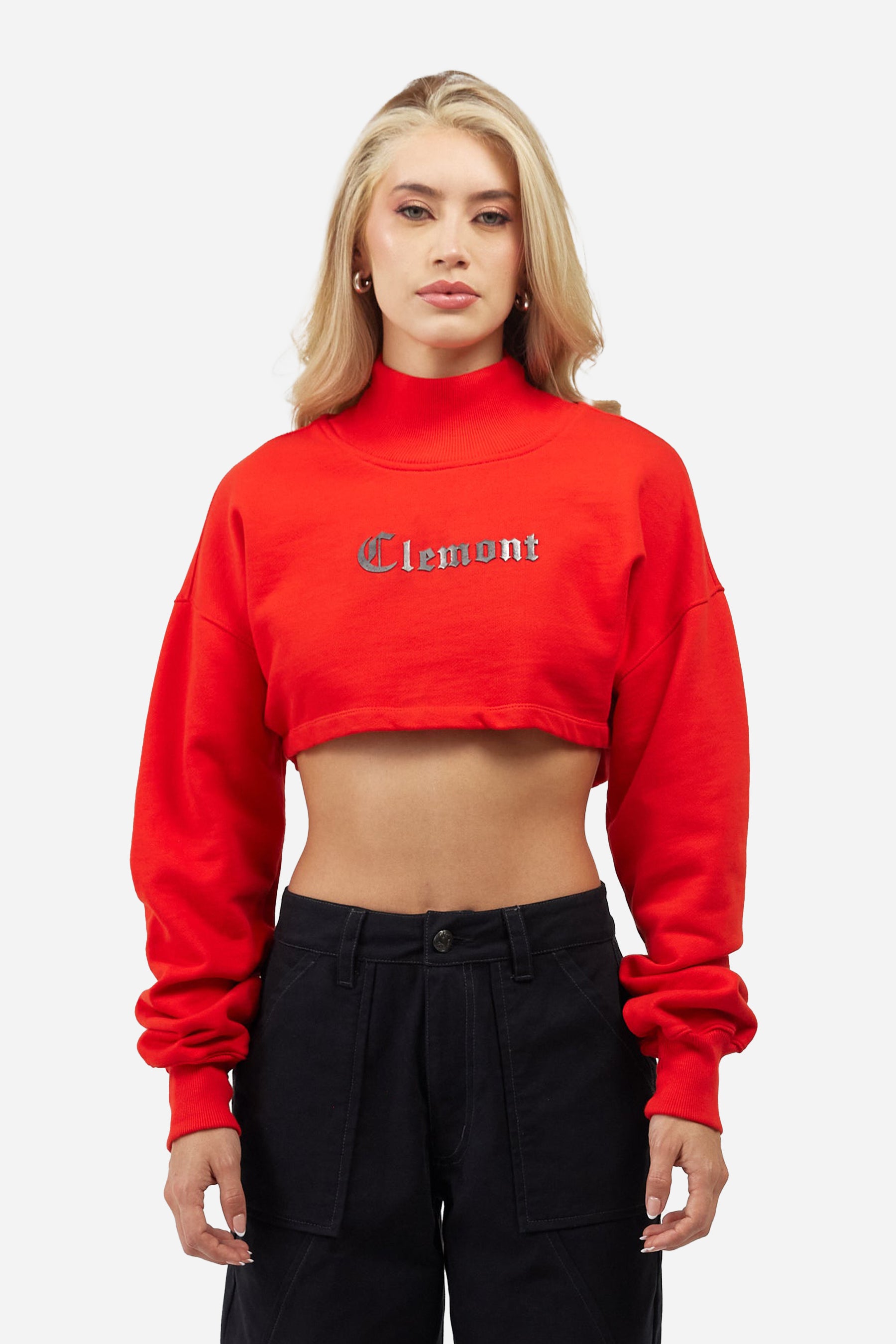 CROPPED SWEATER WOMEN  BELLEZZA RED CLEMONT