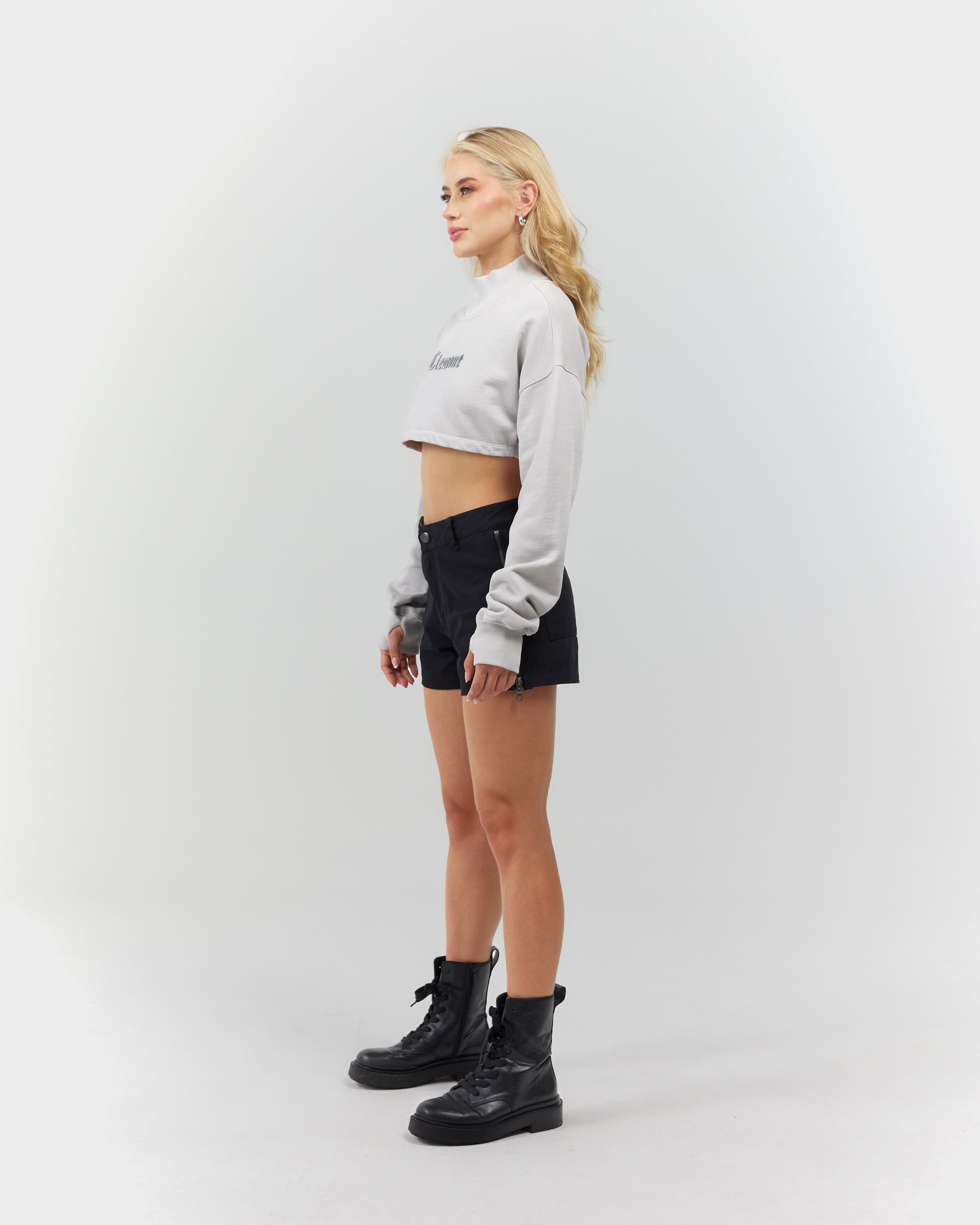 CROPPED SWEATER WOMEN  BELLEZZA GREY CLEMONT