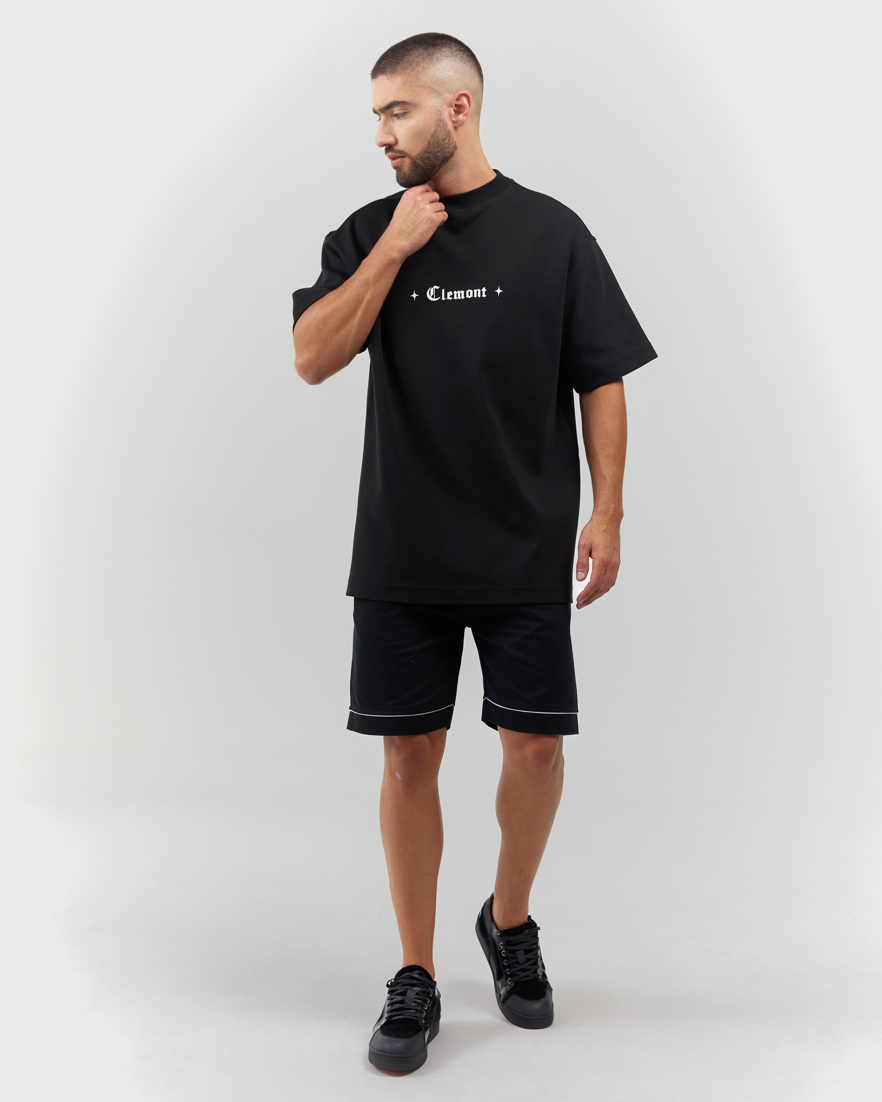 T-SHIRT MEN OVERSIZED ECLATANTE BLACK  CLEMONT