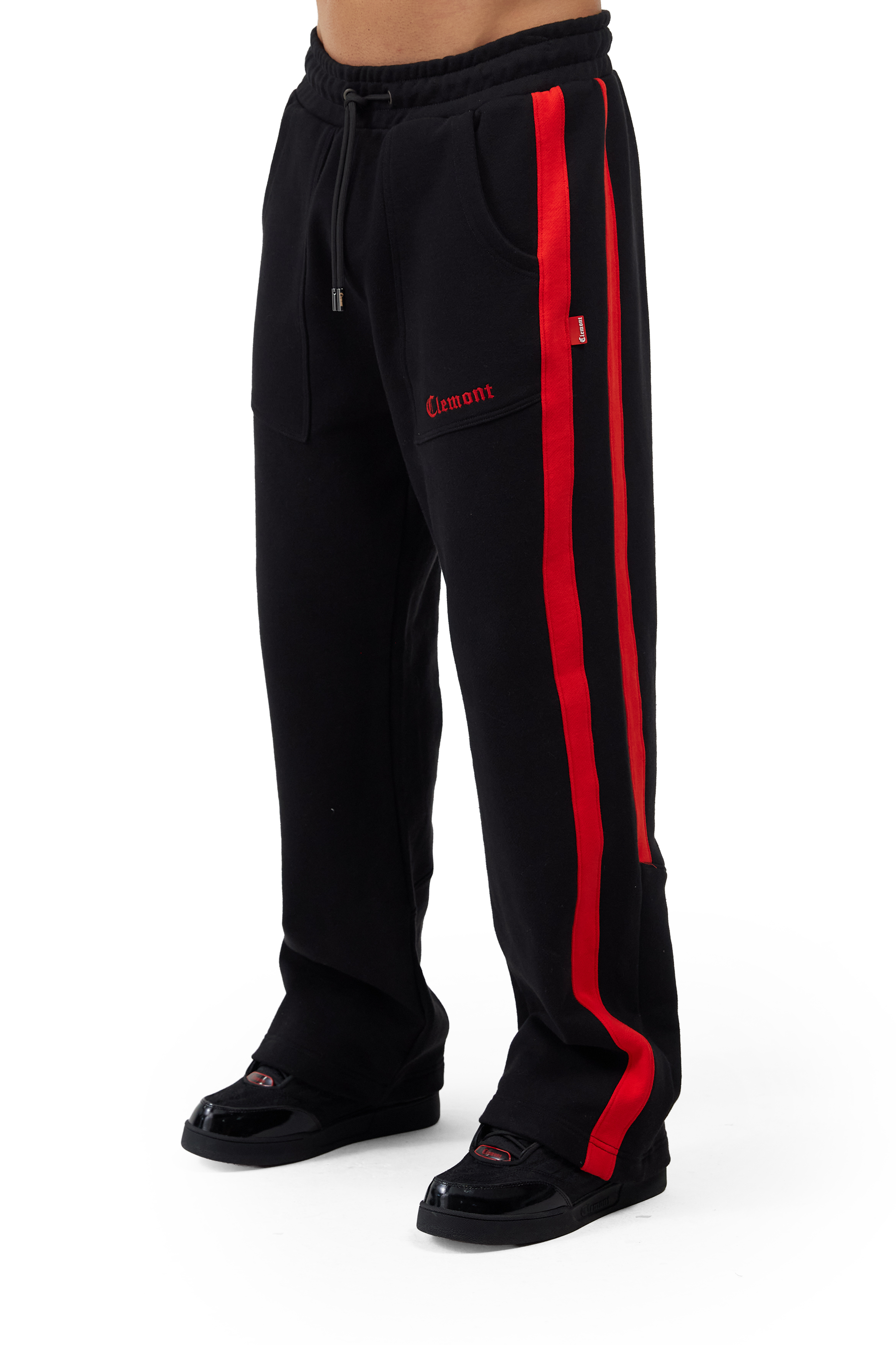 SWEAT PANTS MEN  RISPLENDERE BLACK CLEMONT