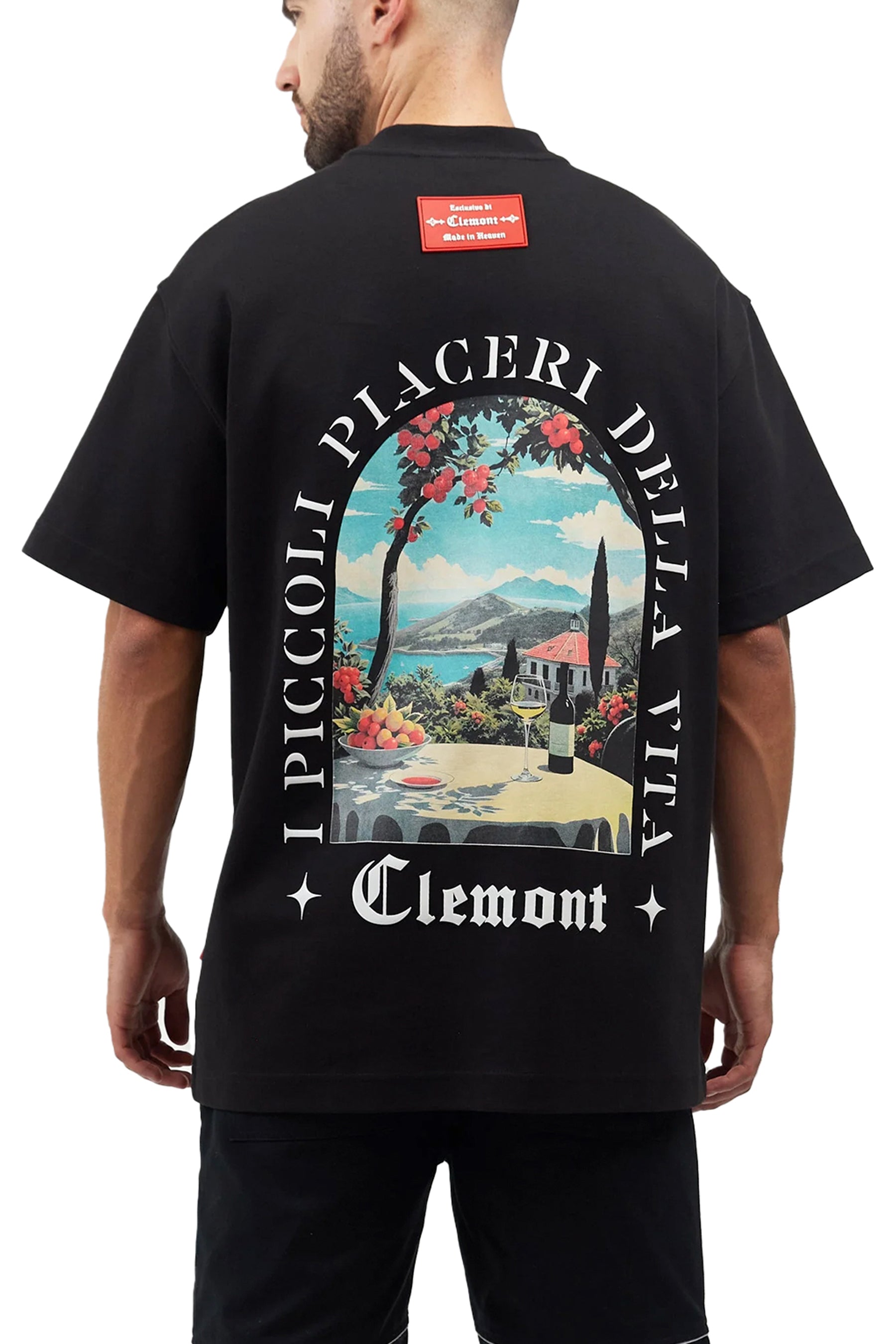 T-SHIRT MEN OVERSIZED  ECLATANTE BLACK  CLEMONT