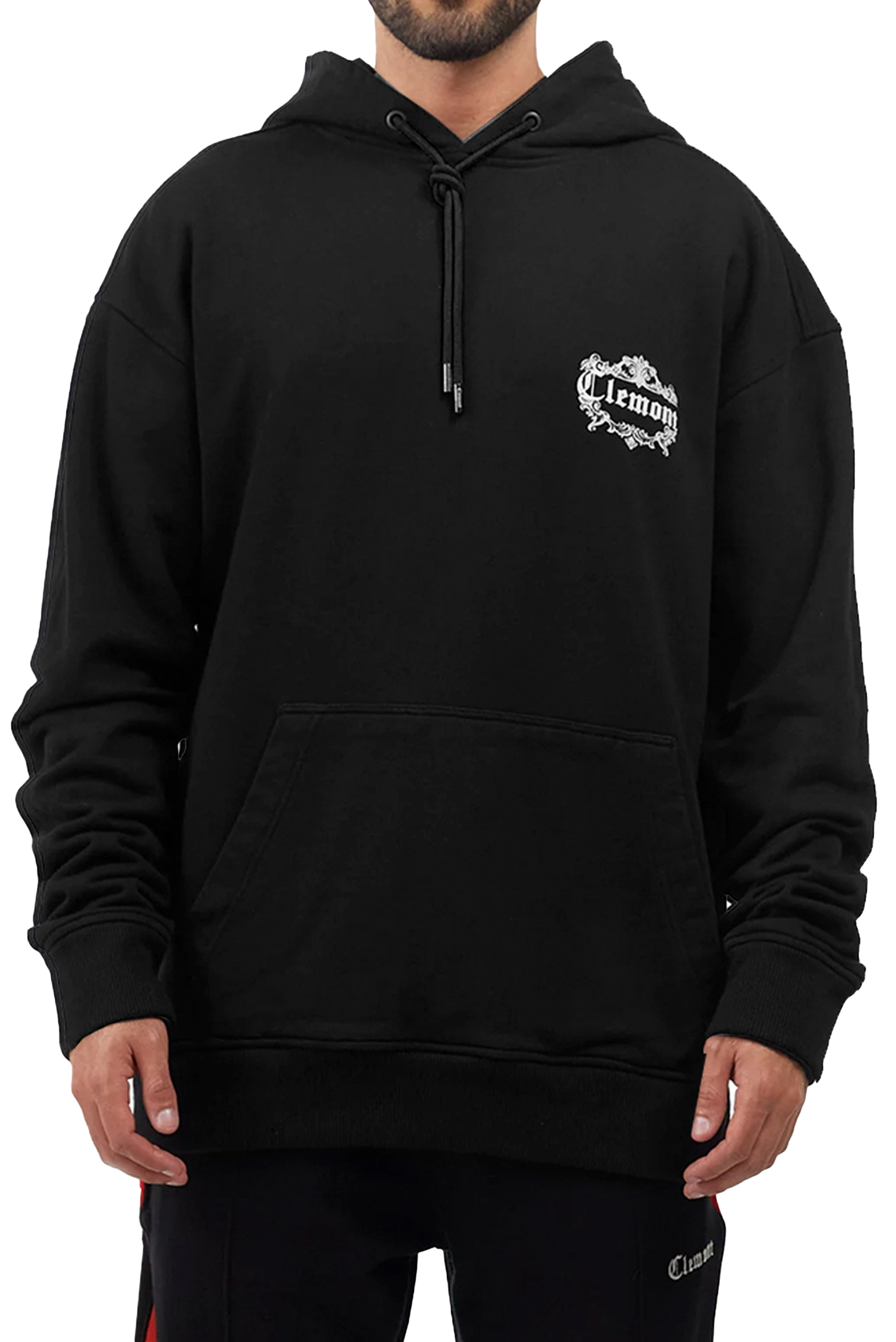 HOODIE MEN  FIORITURA BLACK CLEMONT