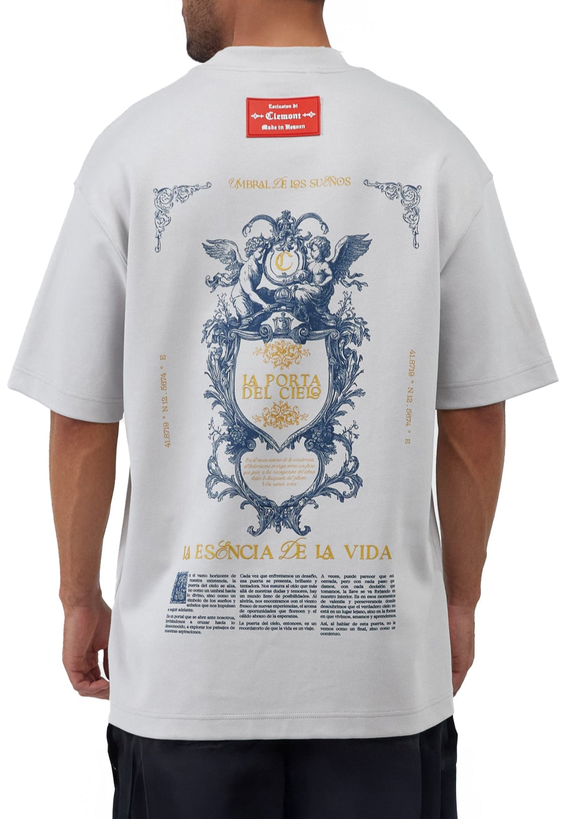 CAMISETA OVERSIZED ELEVARE GRIS CLEMONT