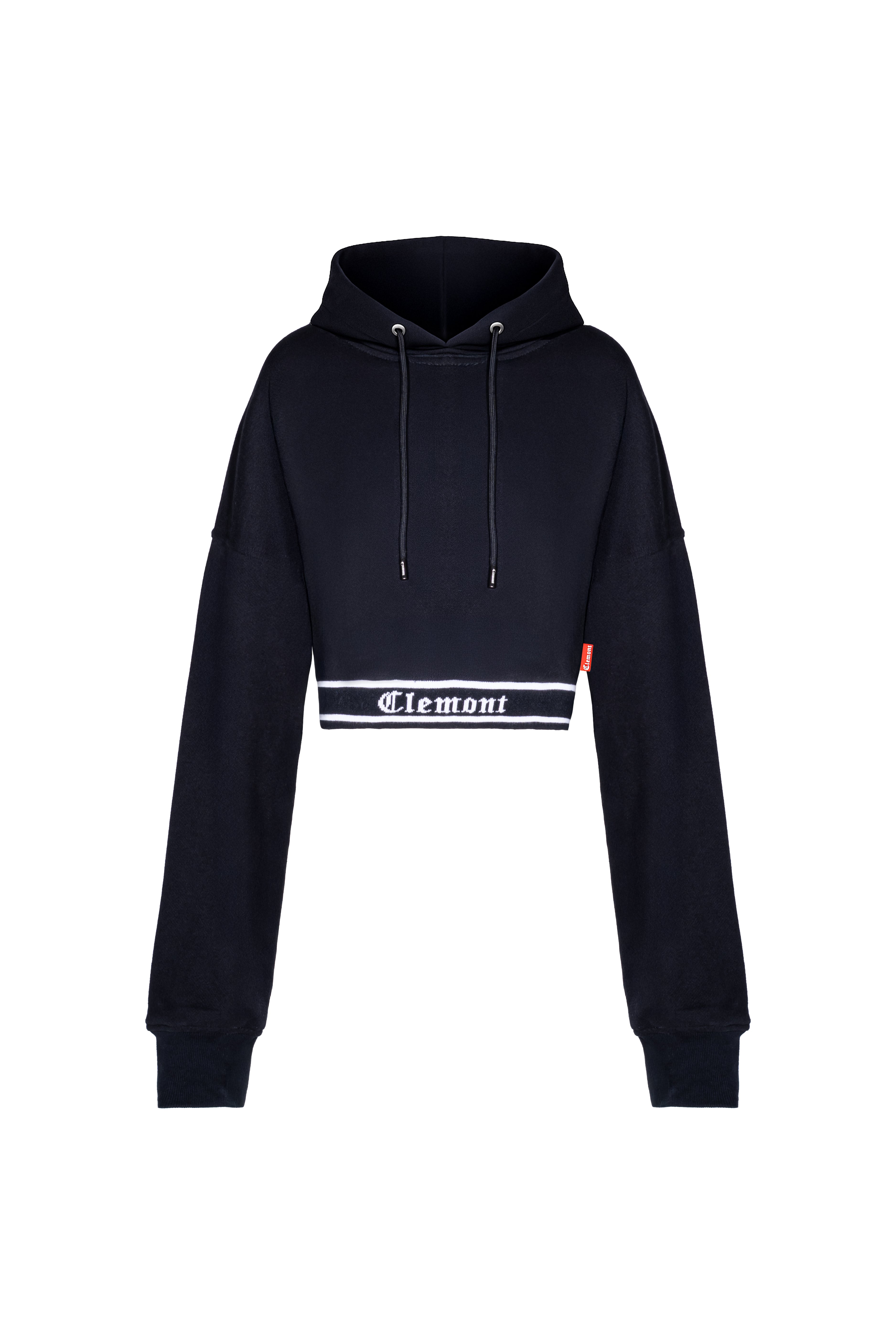 HOODIECROP MUJER SINCRONIA NEGRO CLEMONT