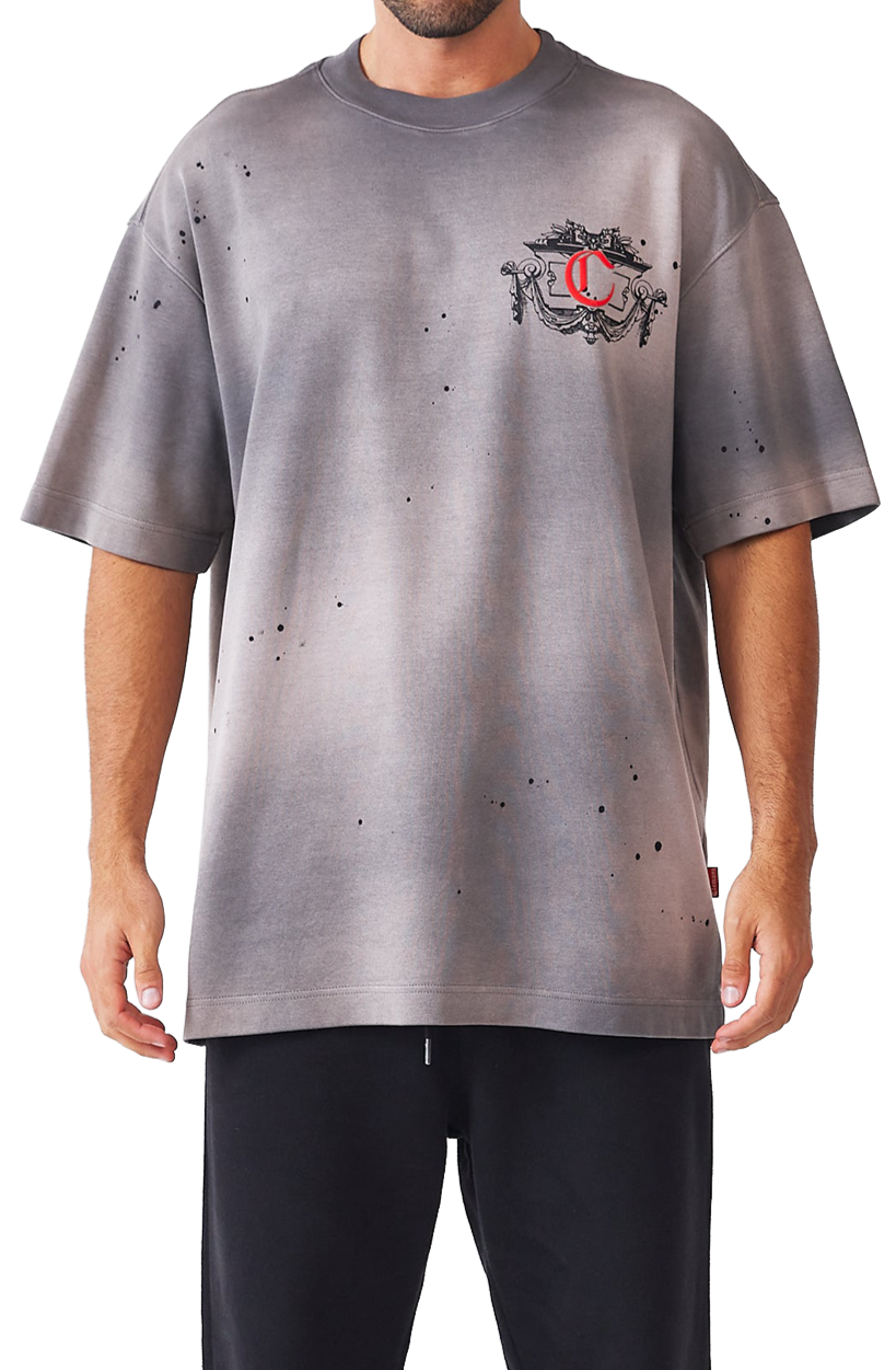 CAMISETA HOMBRE OVERSIZED DISORDINE GRIS OSCURO CLEMONT