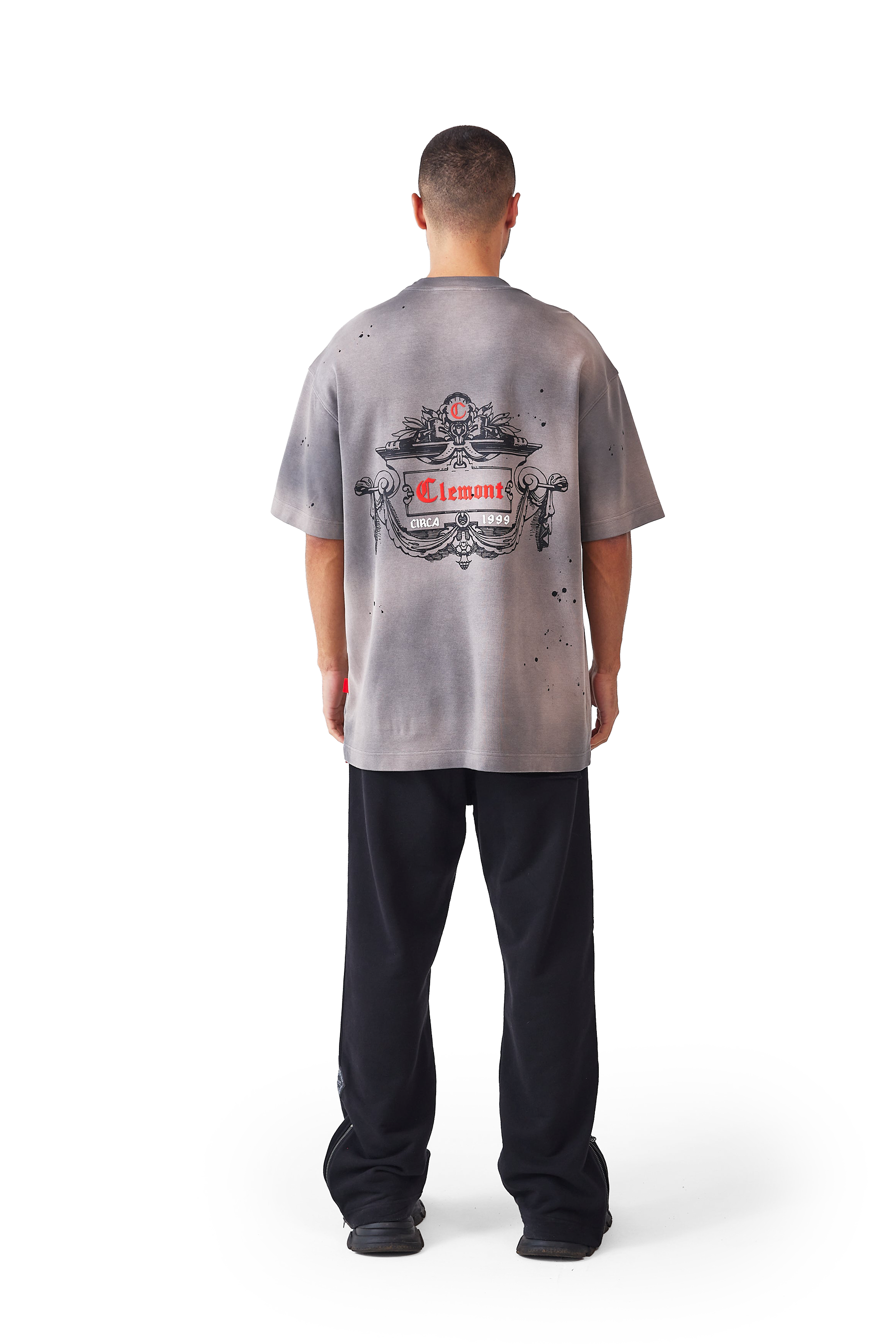 CAMISETA HOMBRE OVERSIZED DISORDINE GRIS OSCURO CLEMONT